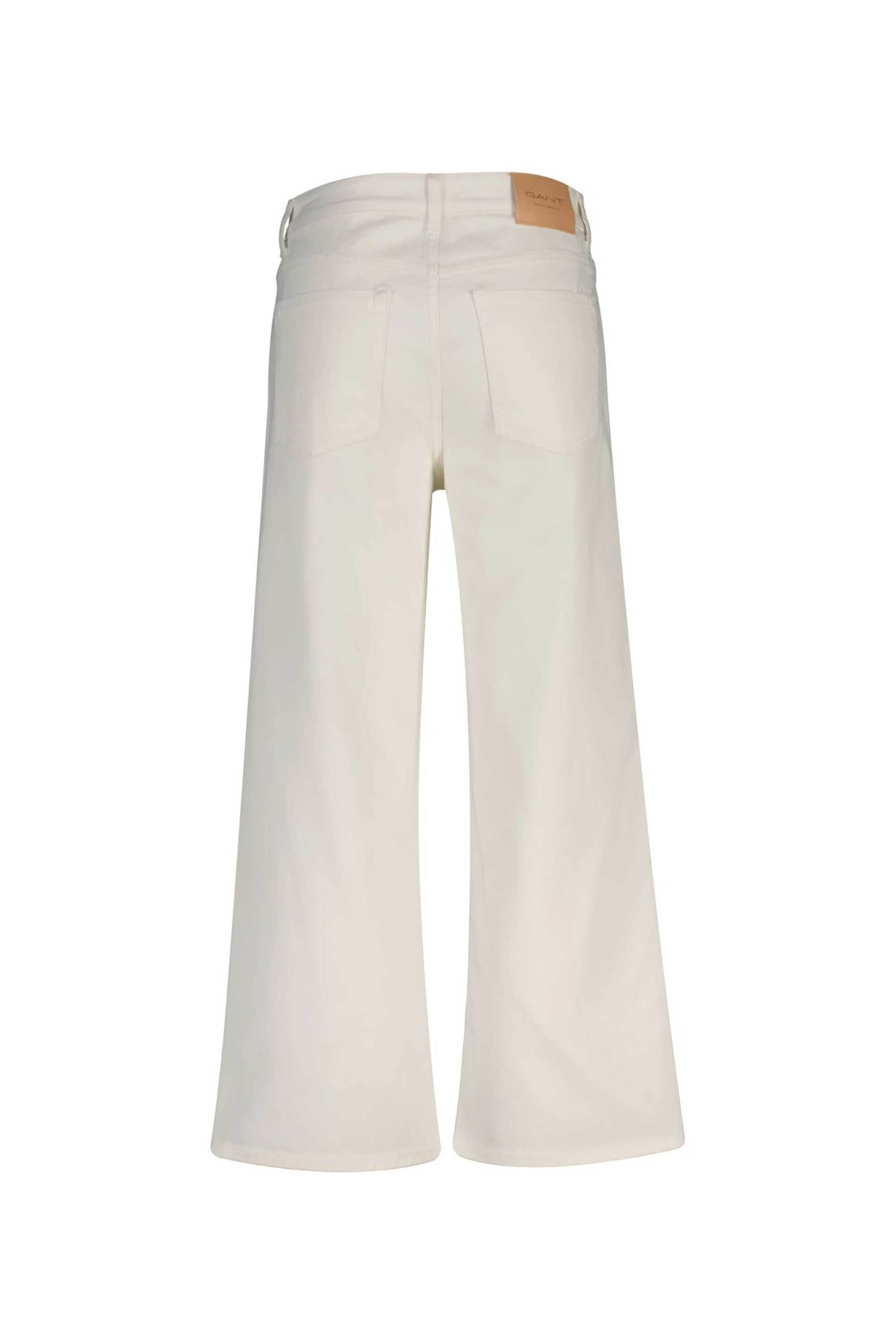 GANT Gant γυναικείο τζιν παντελόνι cropped πεντάτσεπο Relaxed Fit - 4100272 Λευκό - 2