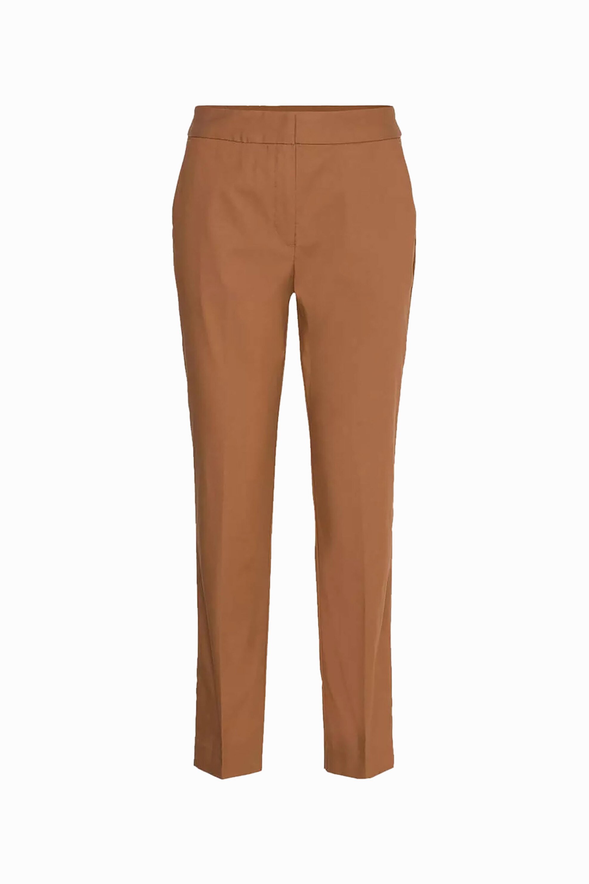 GANT Gant γυναικείο παντελόνι cigarette μονόχρωμο Slim Fit - 4150237 Καφέ