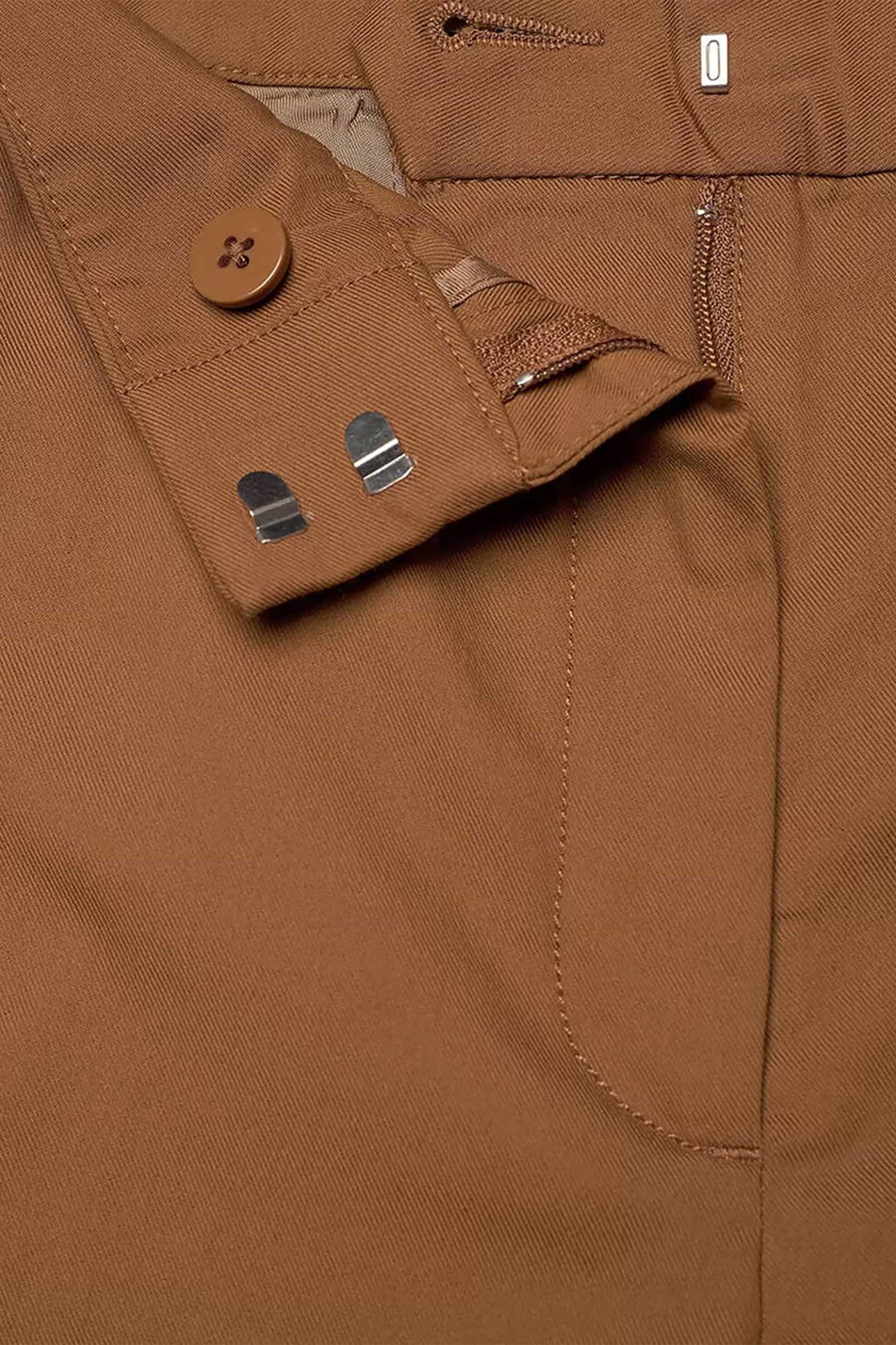 Gant γυναικείο παντελόνι cigarette μονόχρωμο Slim Fit - 4150237 Καφέ φωτογραφία