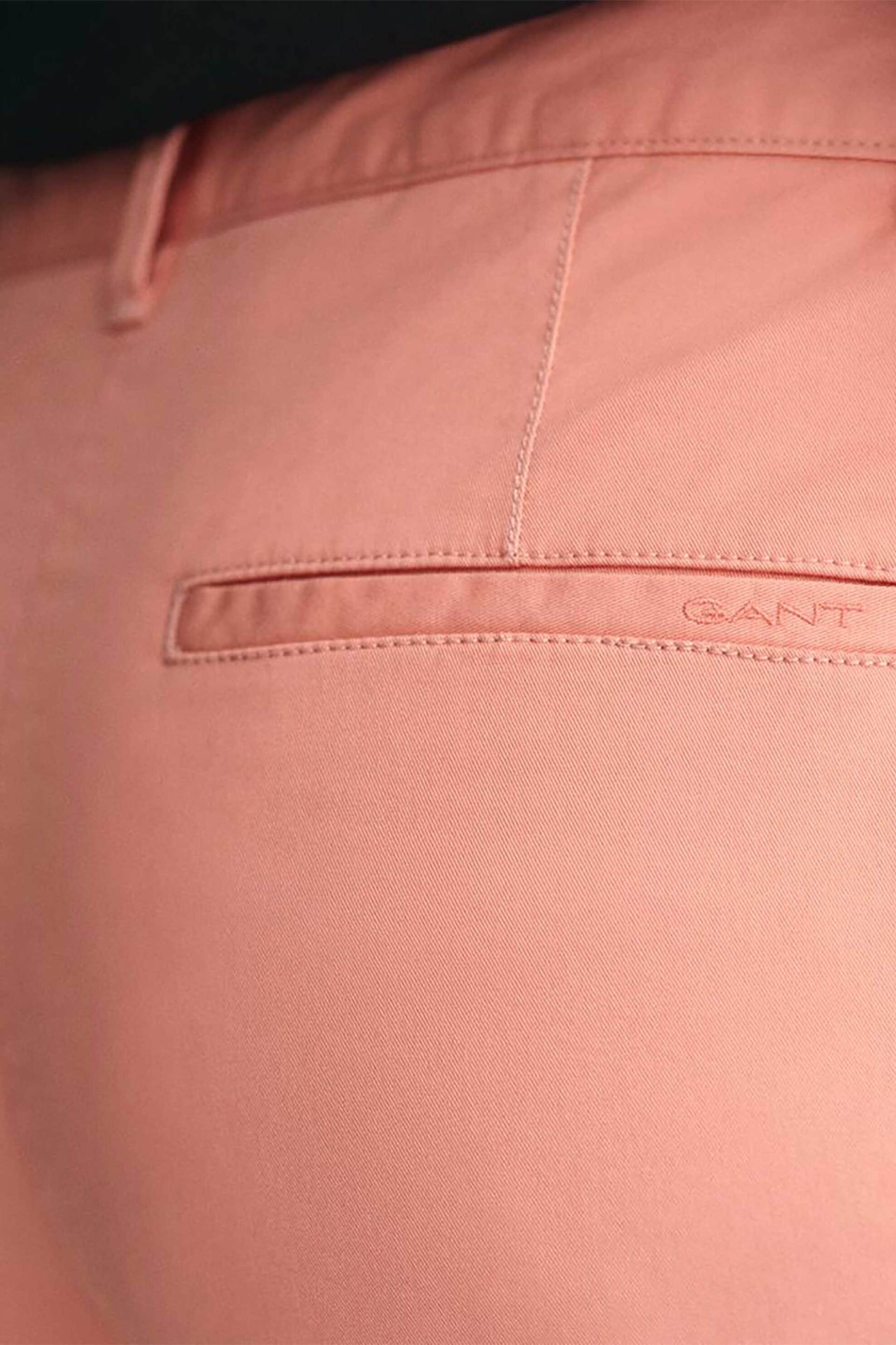 Gant γυναικείο παντελόνι chino μονόχρωμο cropped με τσέπες Slim Fit - 4150261 Ροδακινί φωτογραφία