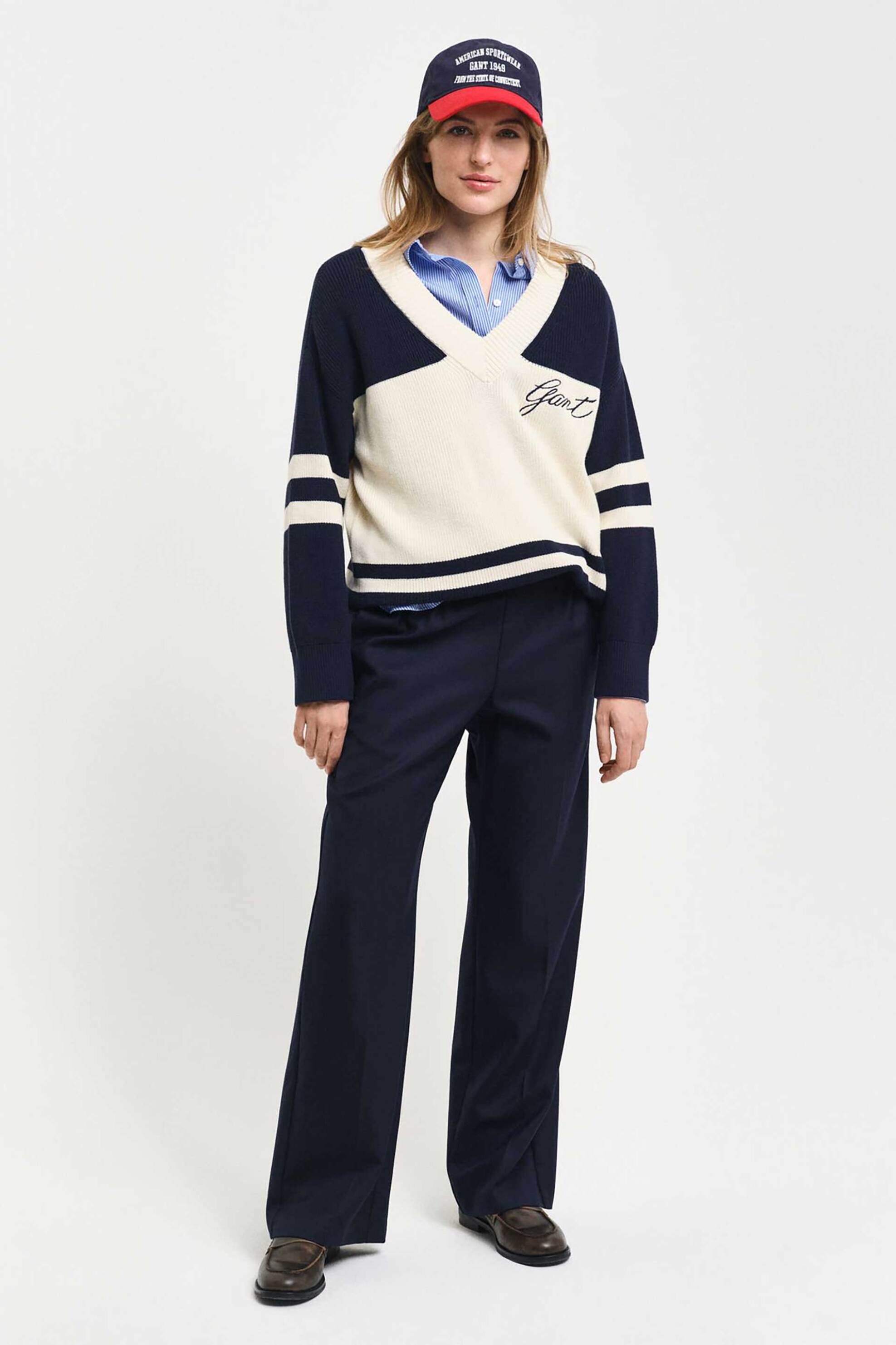 Gant γυναικείο παντελόνι με ελαστική μέση Relaxed Fit