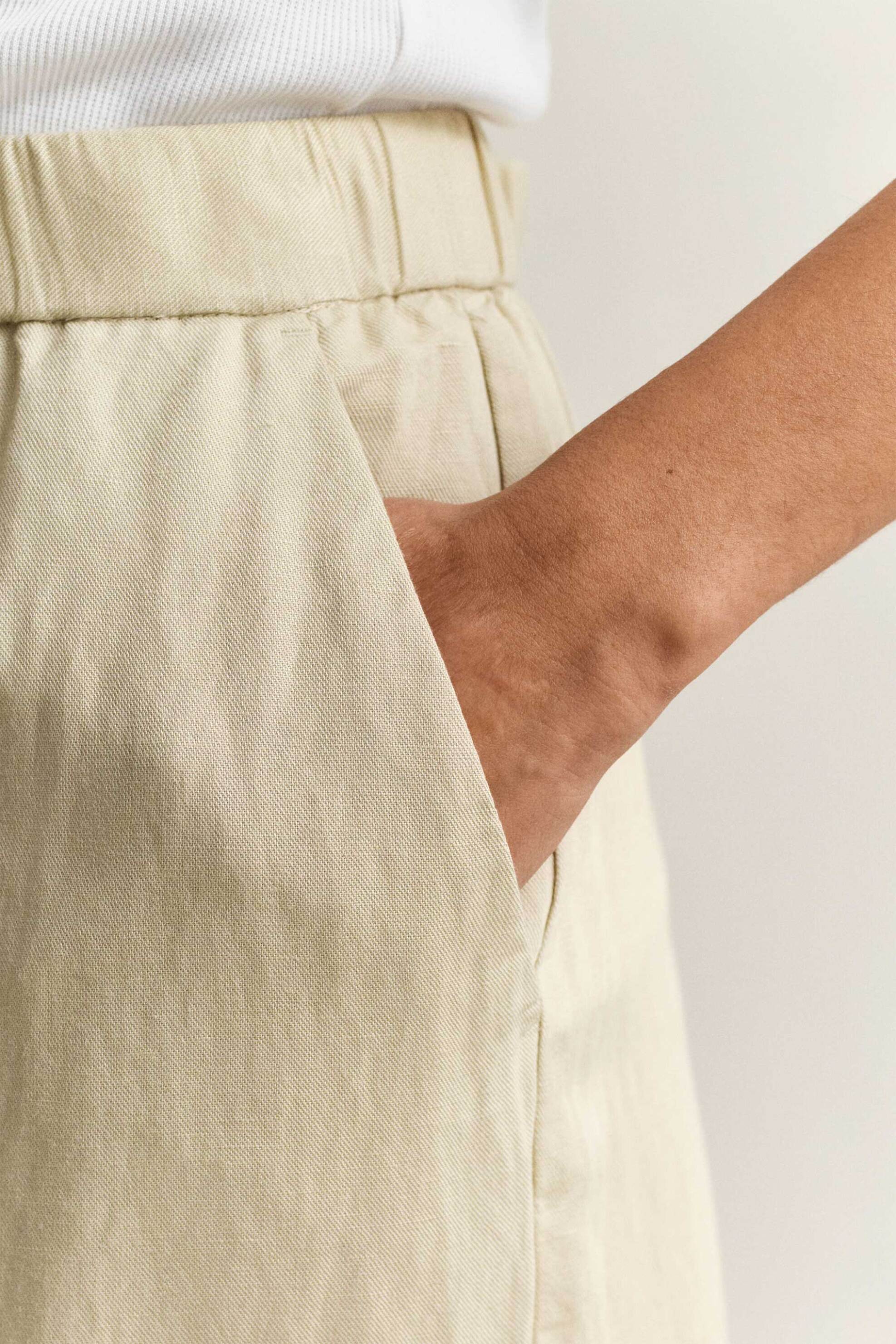 Gant Γυναικείο Παντελόνι με Ελαστική Μέση Relaxed Fit - 4150381 Μπεζ