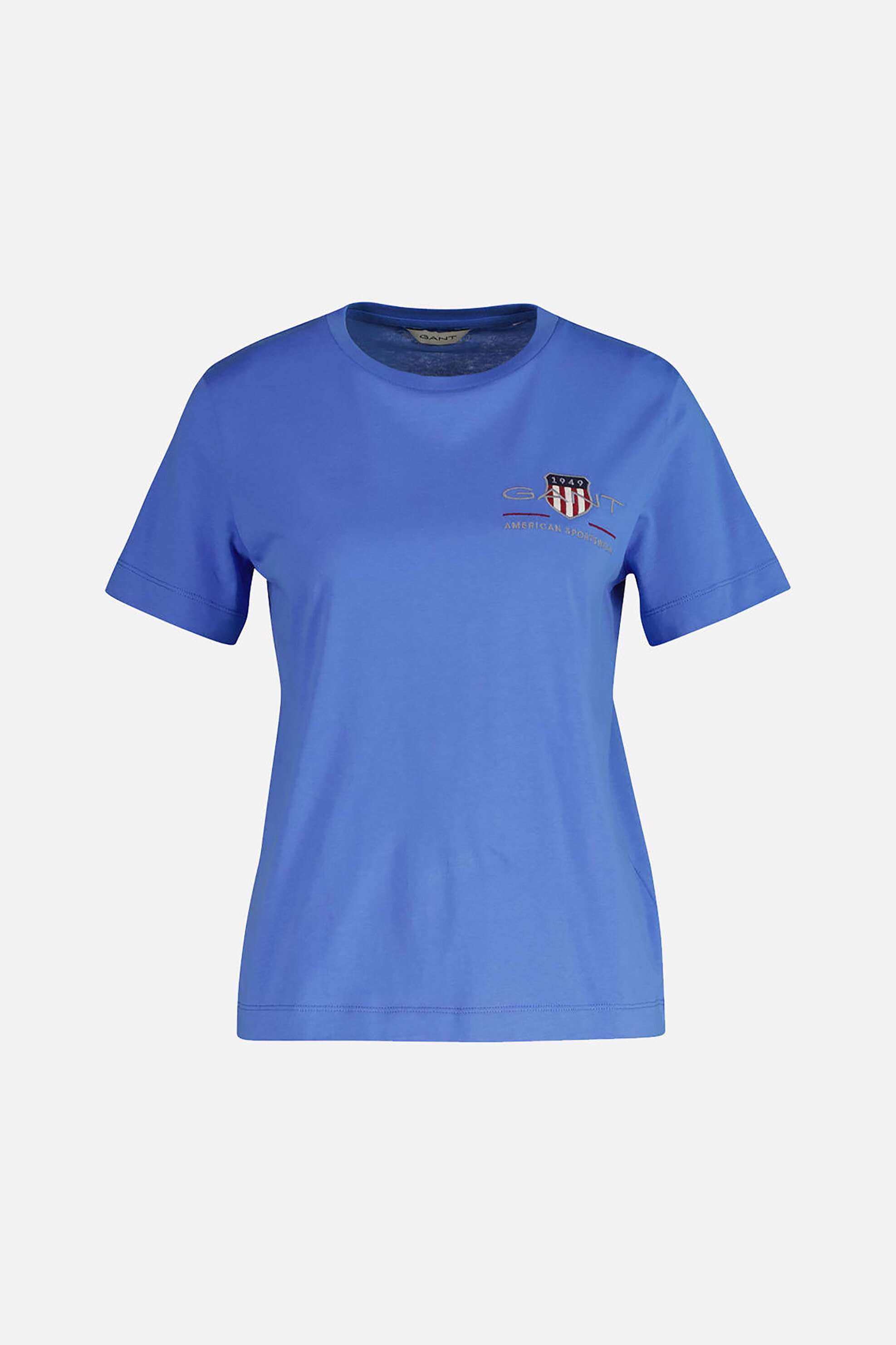 Gant γυναικείο T-shirt με κεντημένο graphic logo Regular Fit - 4200277 Μπλε Ανοιχτό
