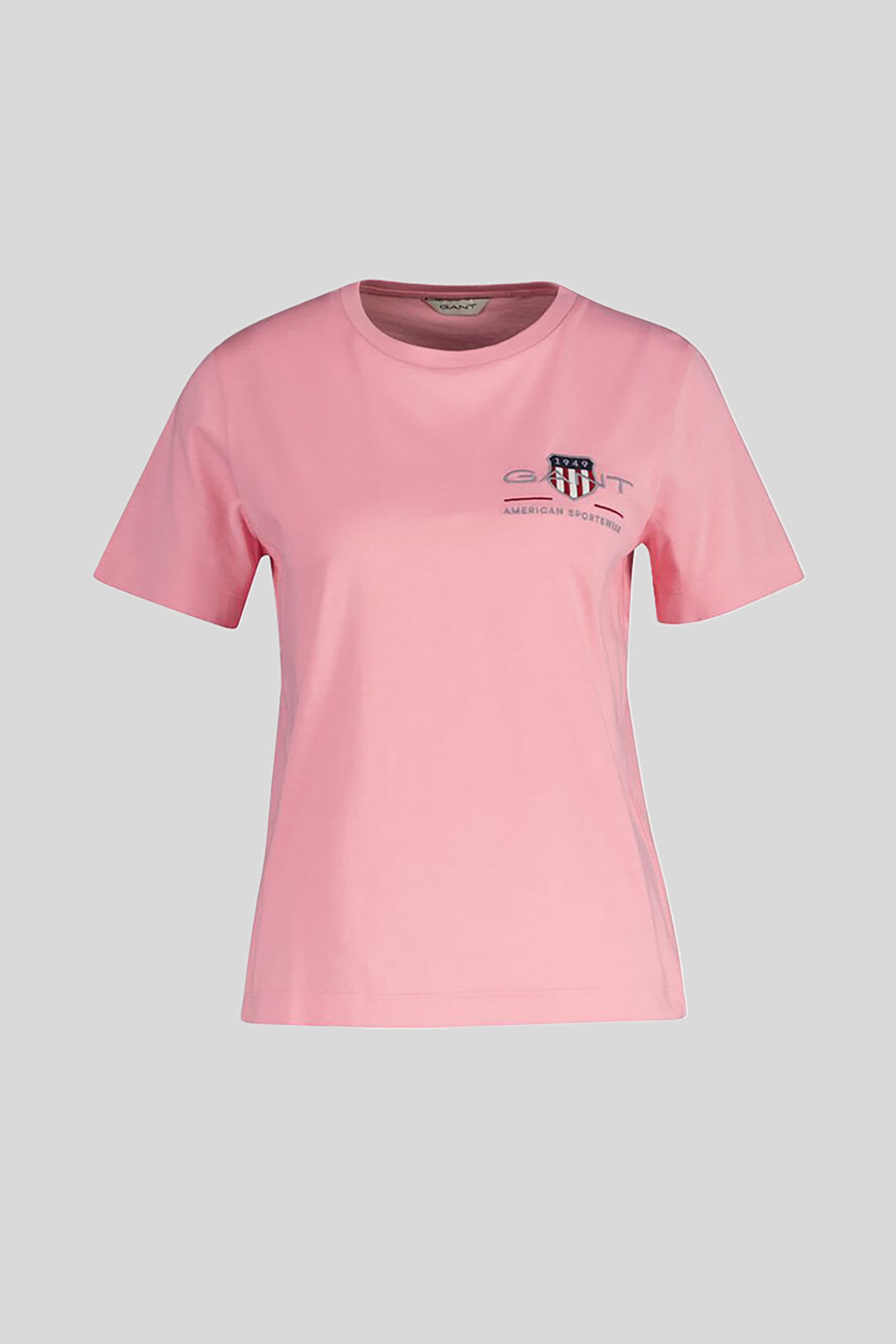 Gant γυναικείο T-shirt με κεντημένο graphic logo Regular Fit - 4200277 Ροζ