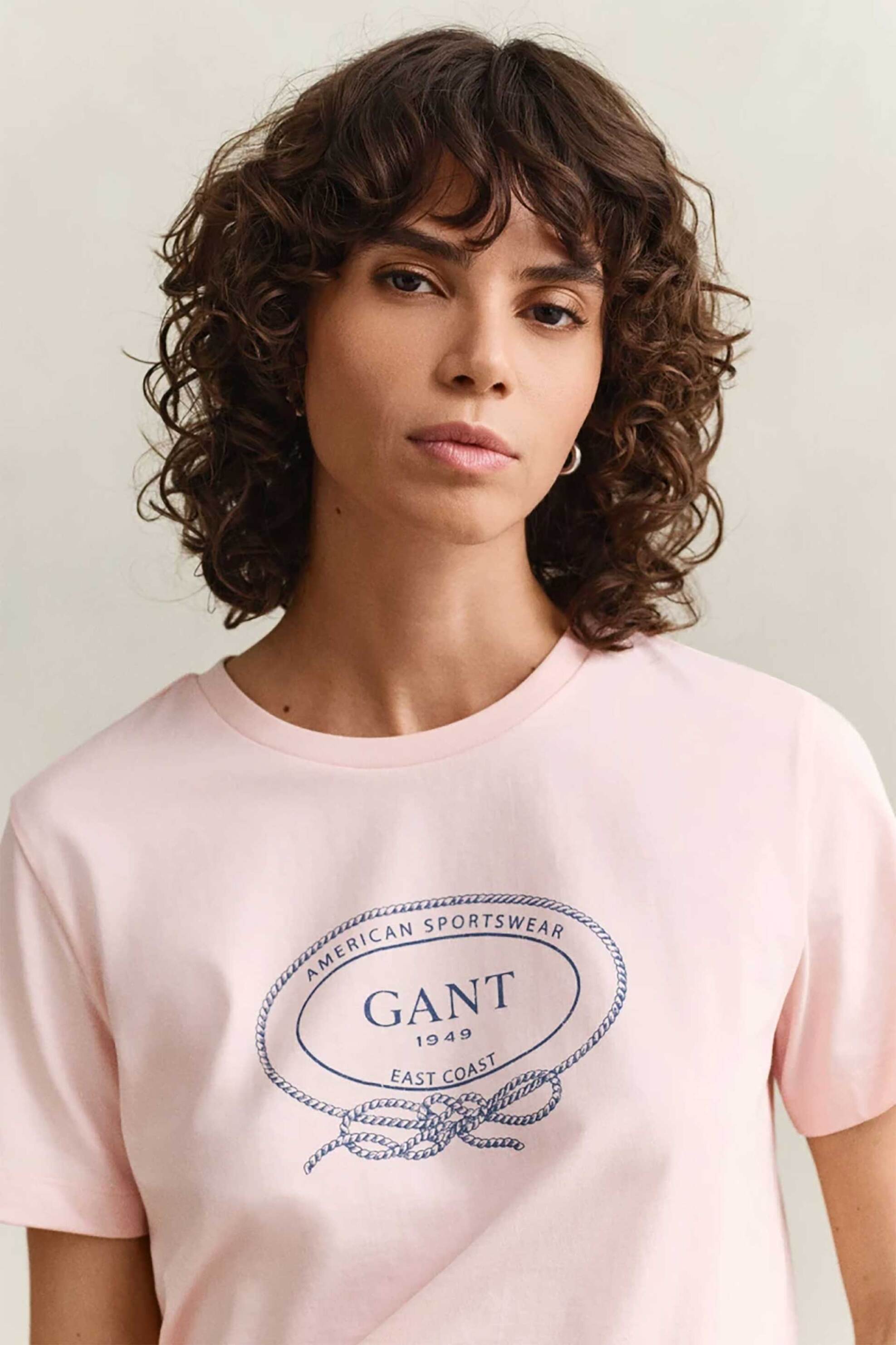 GANT Gant γυναικείο T-shirt με graphic print Regular Fit - 4201440 Ροζ Ανοιχτό - 2