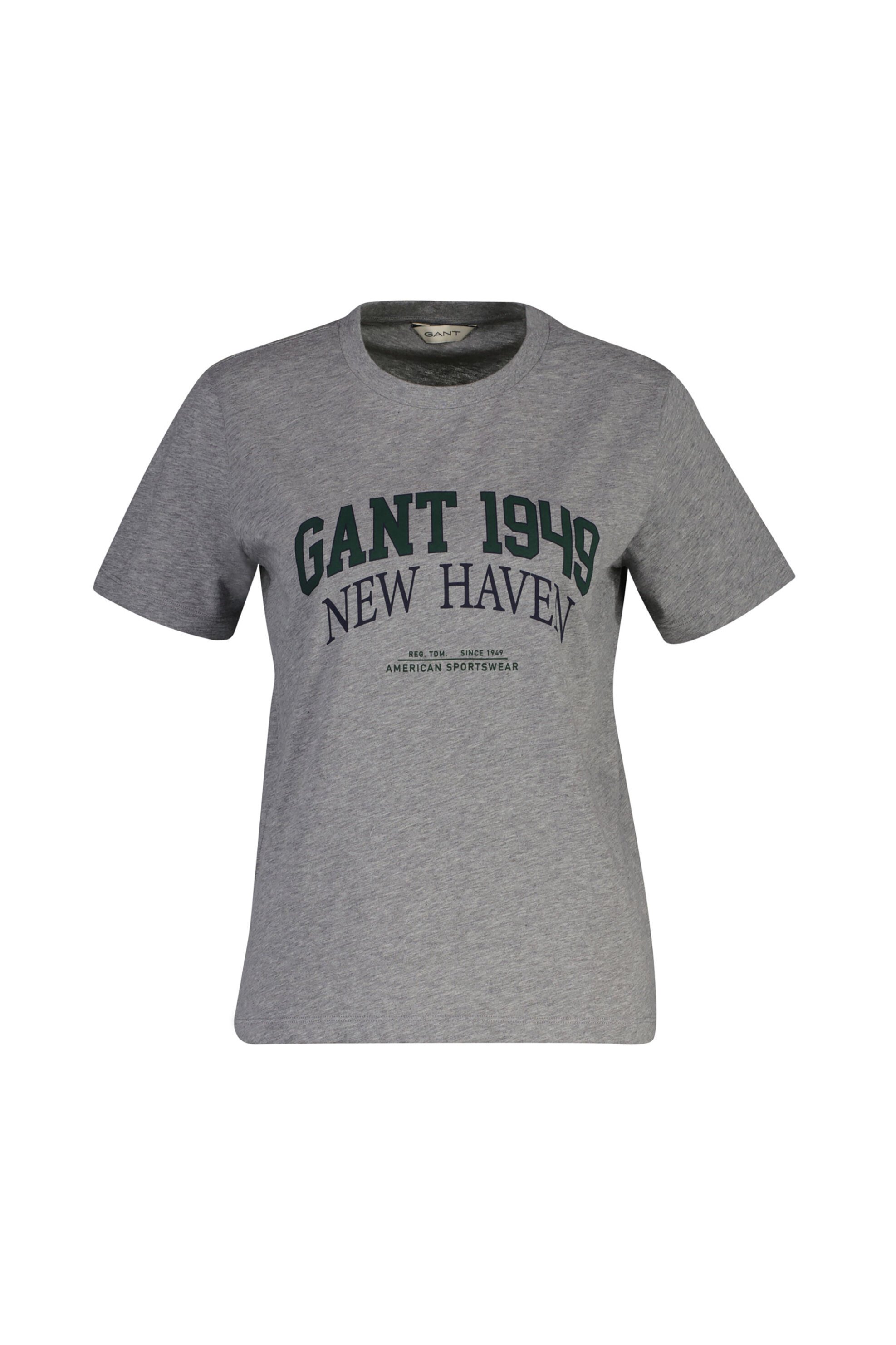 GANT Gant γυναικείο T-shirt με logo print Regular Fit - 4202567 Γκρι