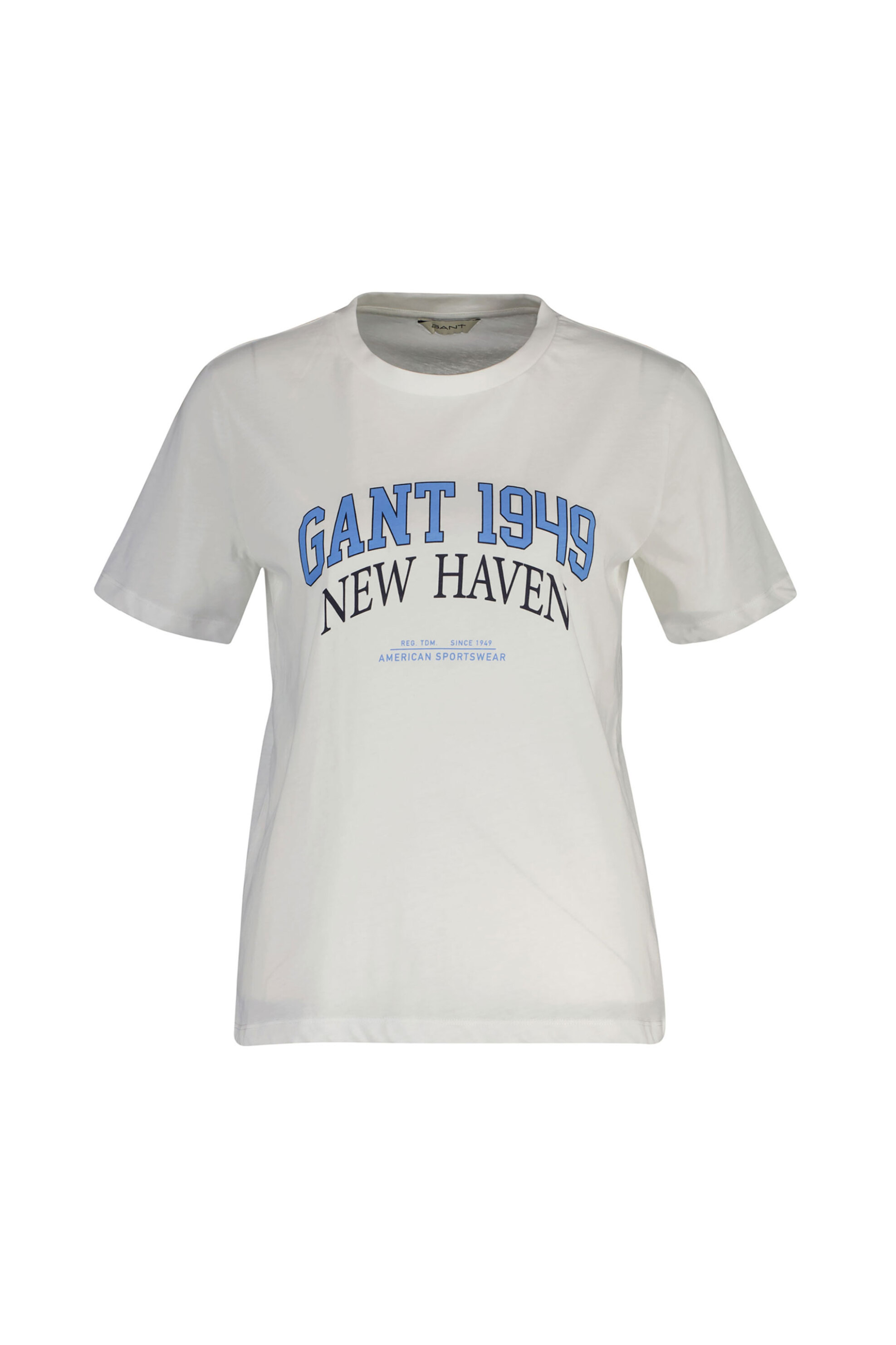 Gant γυναικείο T-shirt με logo print Regular Fit - 4202567 Λευκό