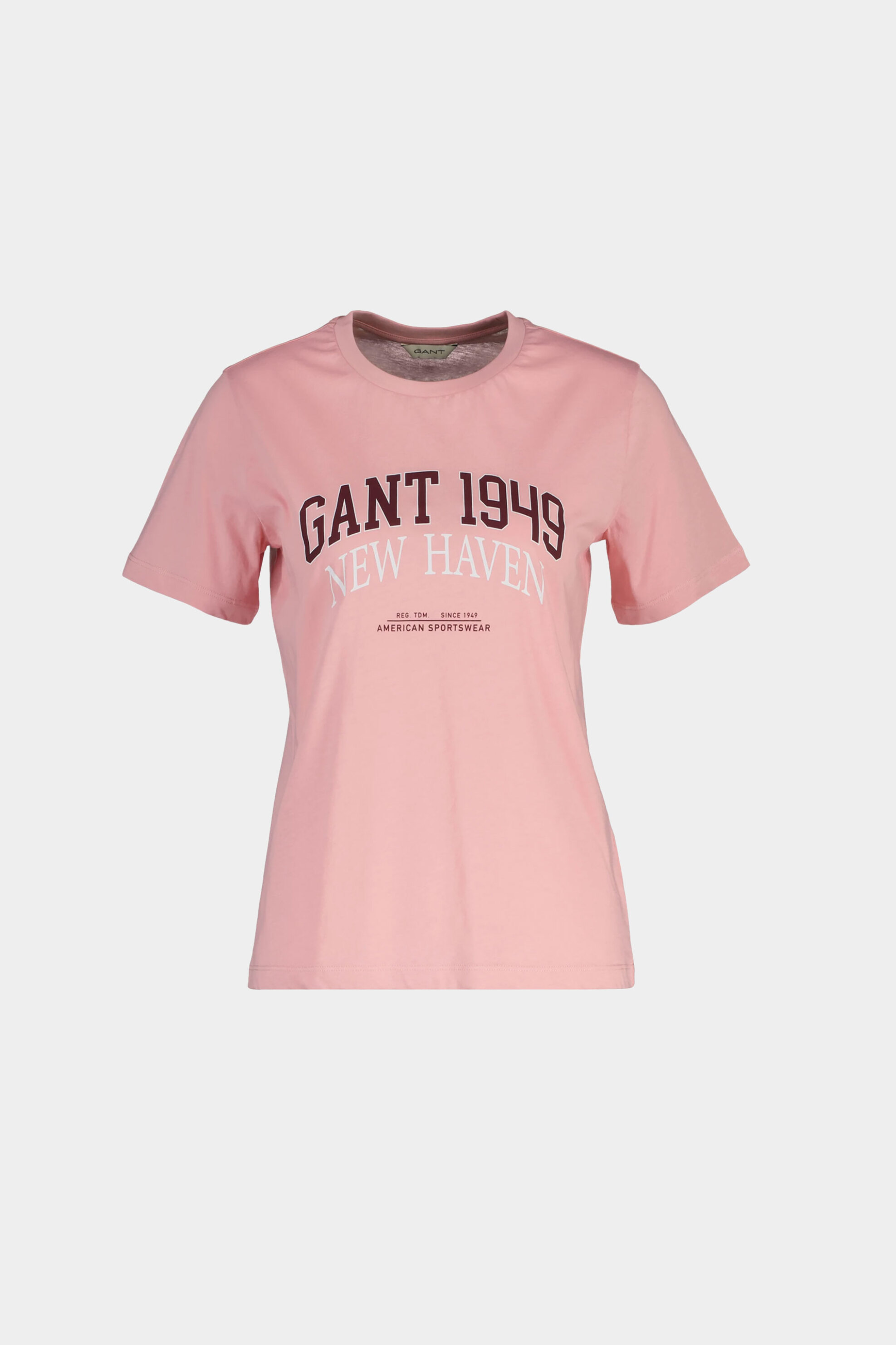 Gant γυναικείο T-shirt με logo print Regular Fit - 4202567 Ροζ