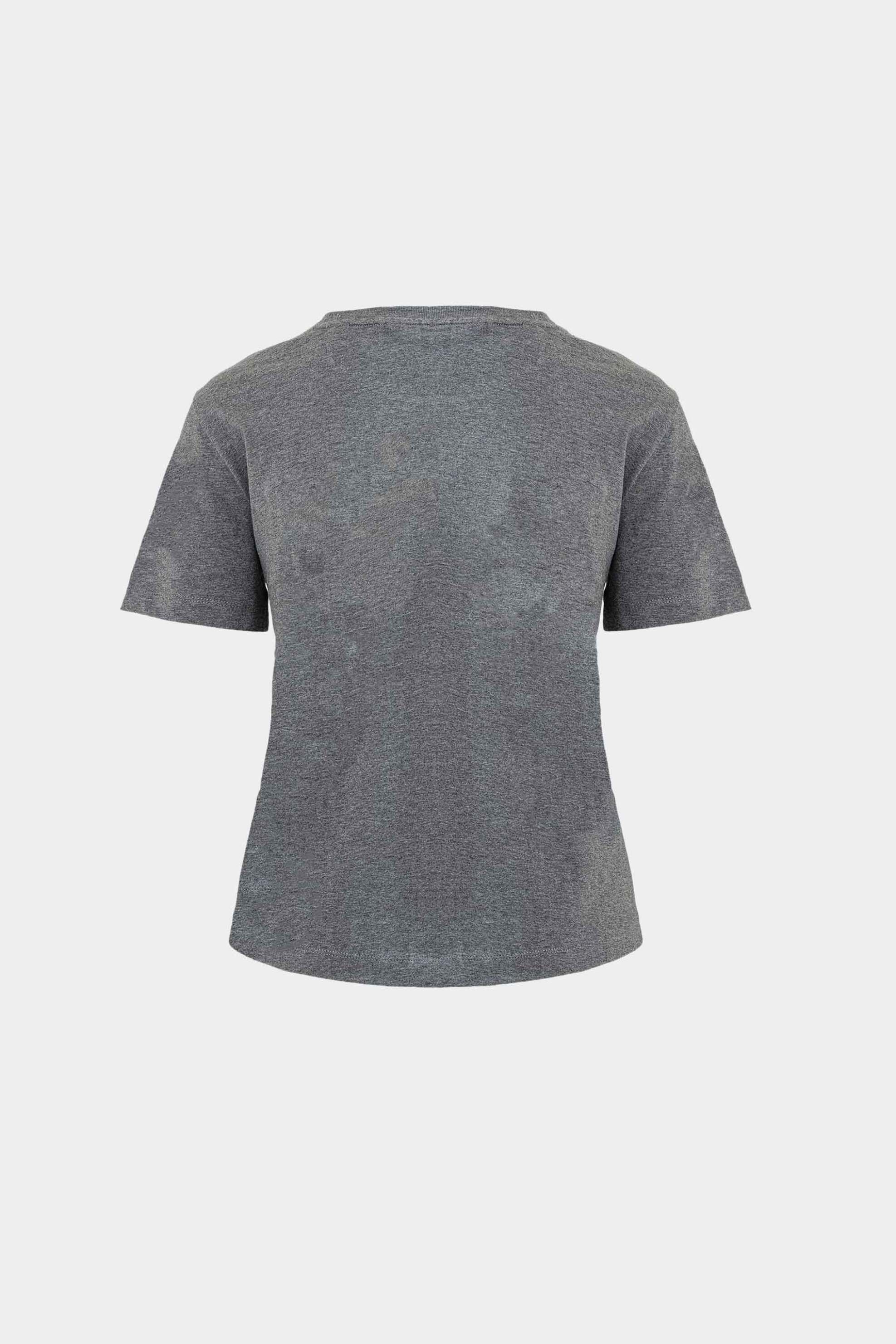 Gant γυναικείο T-shirt με κεντημένο λογότυπο Regular Fit - 4202571 Ανθρακί φωτογραφία