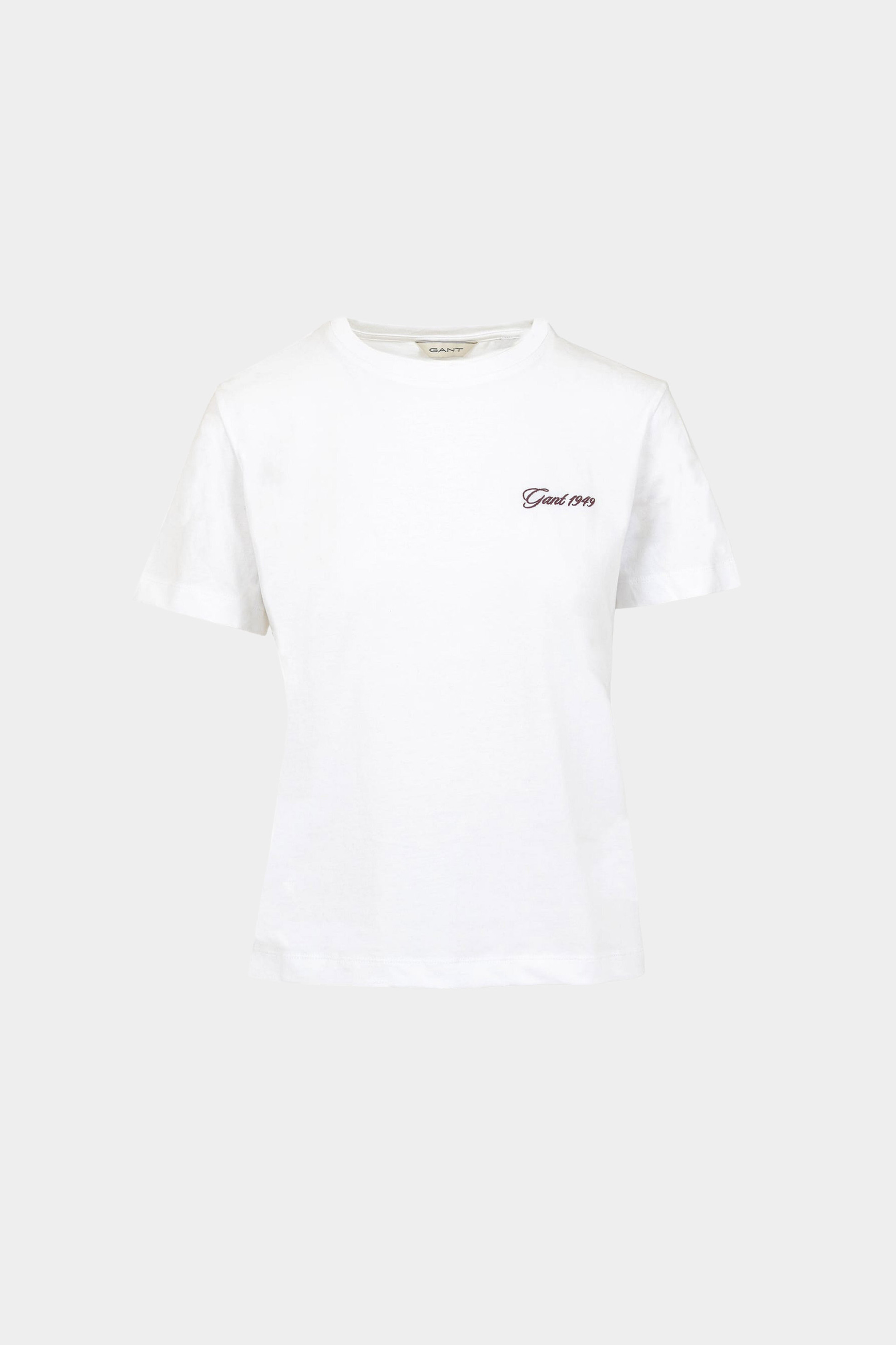 Gant γυναικείο T-shirt με κεντημένο λογότυπο Regular Fit - 4202571 Λευκό