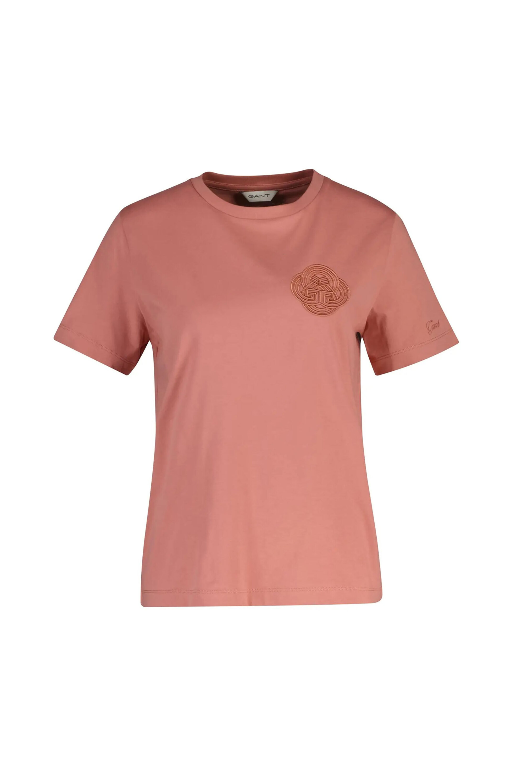 Gant γυναικείο T-shirt με κεντημένο λογότυπο Regular Fit - 4202574 Ροζ