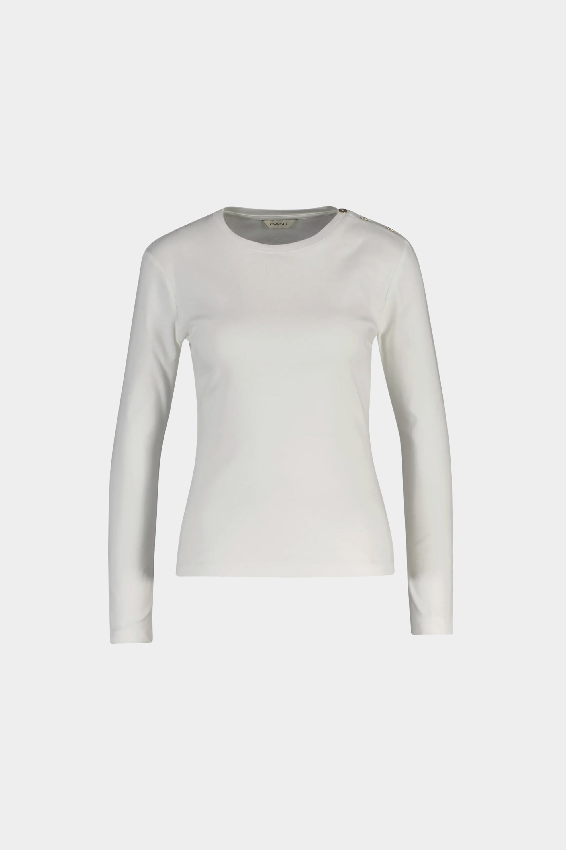 Gant γυναικεία μπλούζα με μακρύ μανίκι και κουμπάκια στη λαιμόκοψη - 4202593 Λευκό