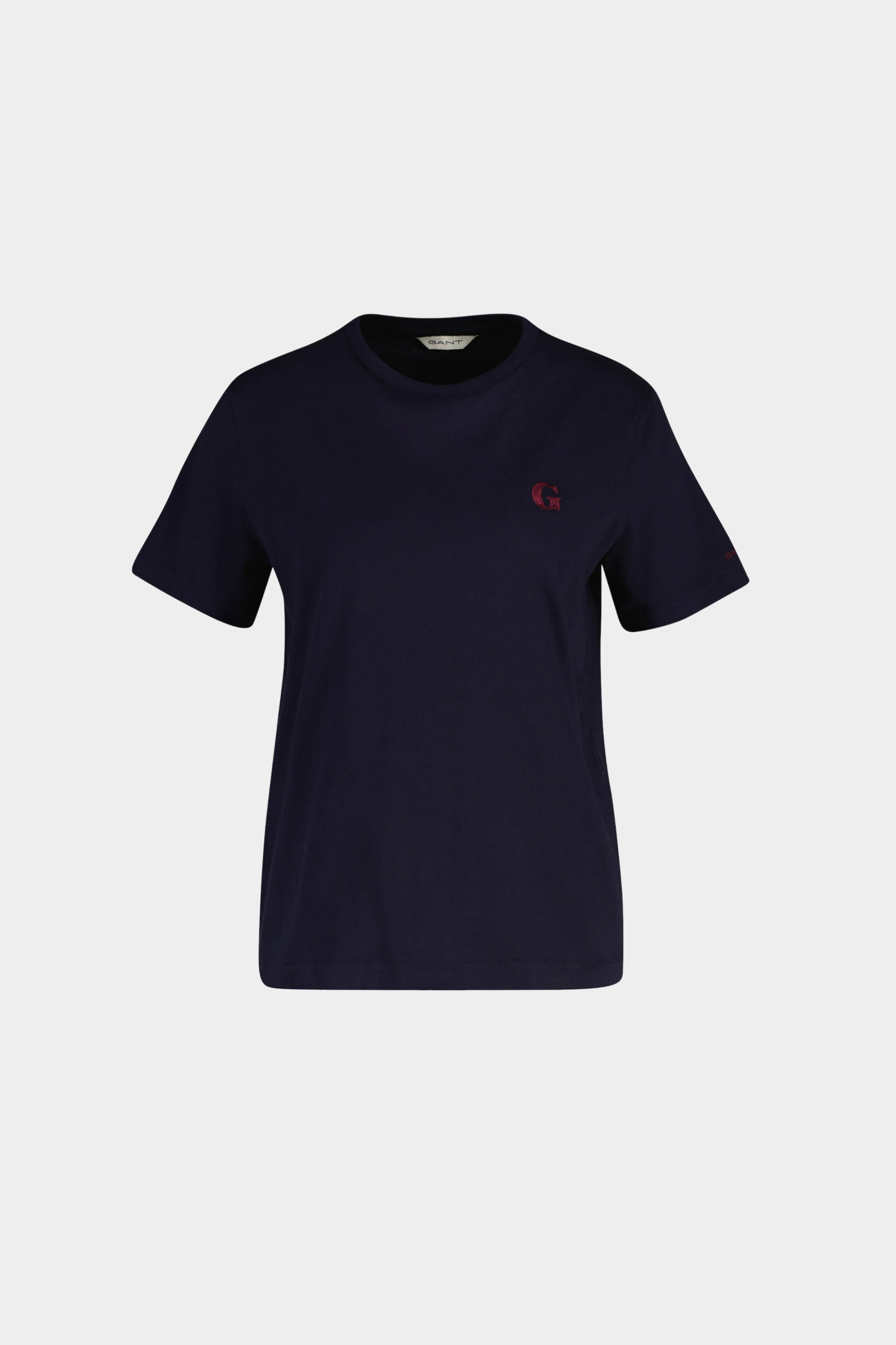 Gant γυναικείο T-shirt με κεντημένο G logo Regular Fit - 4202633 Μπλε Σκούρο