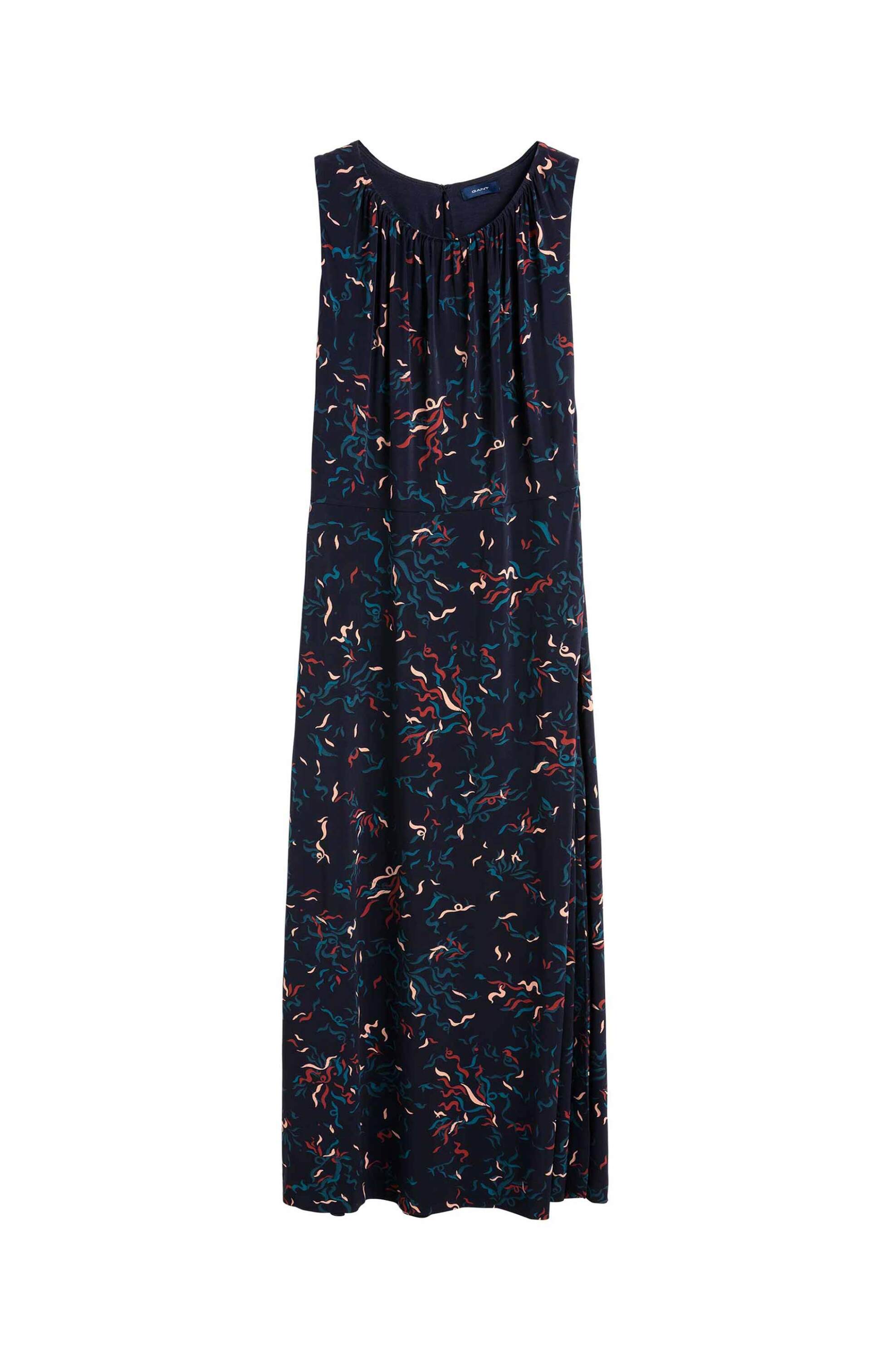 GANT Gant γυναικείο maxi φόρεμα με all-over contrast print - 4204342 Σκούρο Μπλε