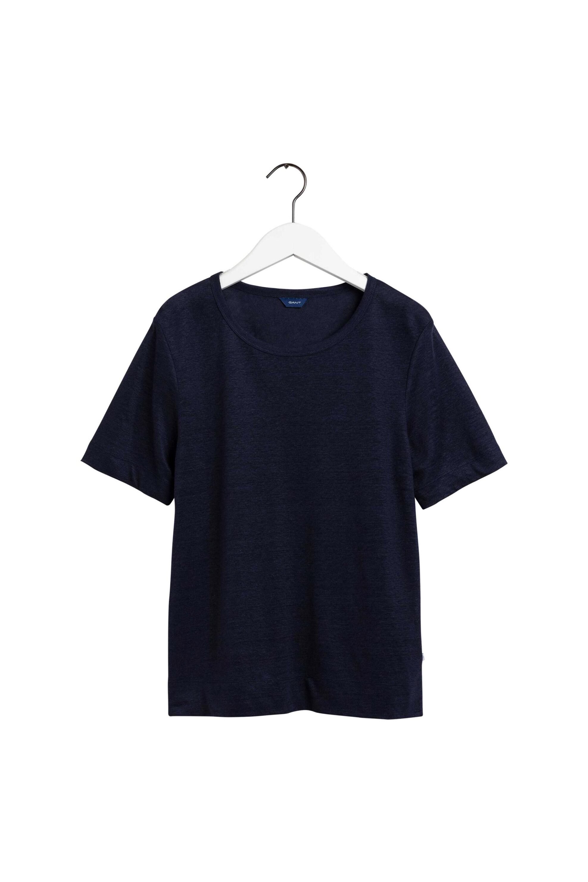 GANT Gant γυναικείο T-shirt λινό μονόχρωμο - 4204423 Μπλε Σκούρο 2025