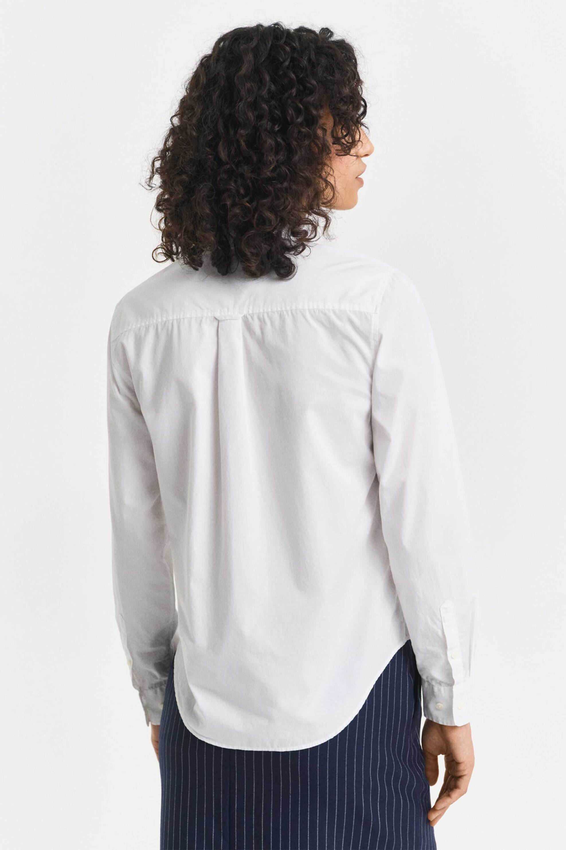 Gant γυναικείο πουκάμισο μονόχρωμο Regular Fit - 4300348 Λευκό