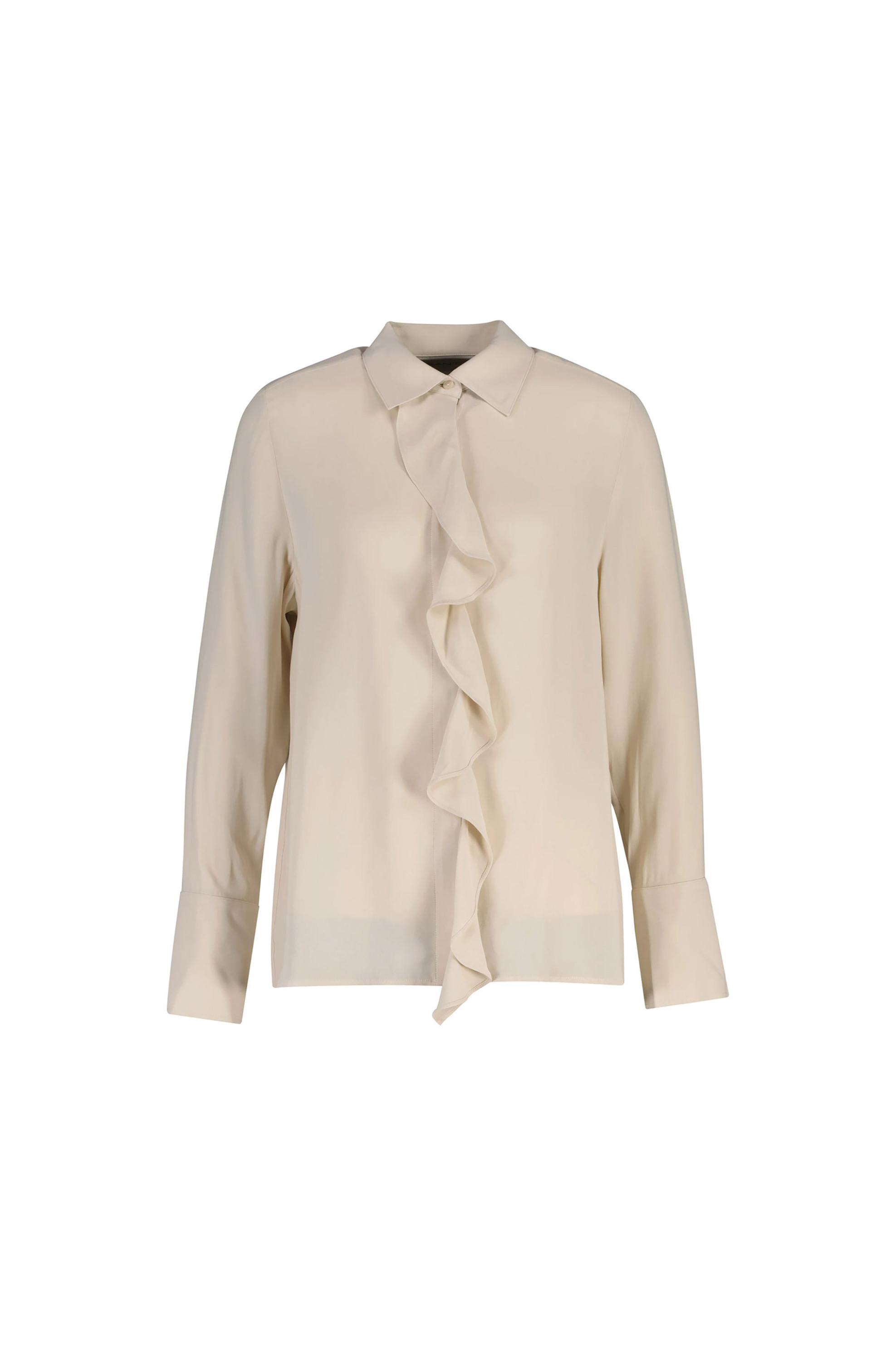 Gant γυναικείο πουκάμισο μονόχρωμο με βολάν Regular Fit - 4300546 Εκρού