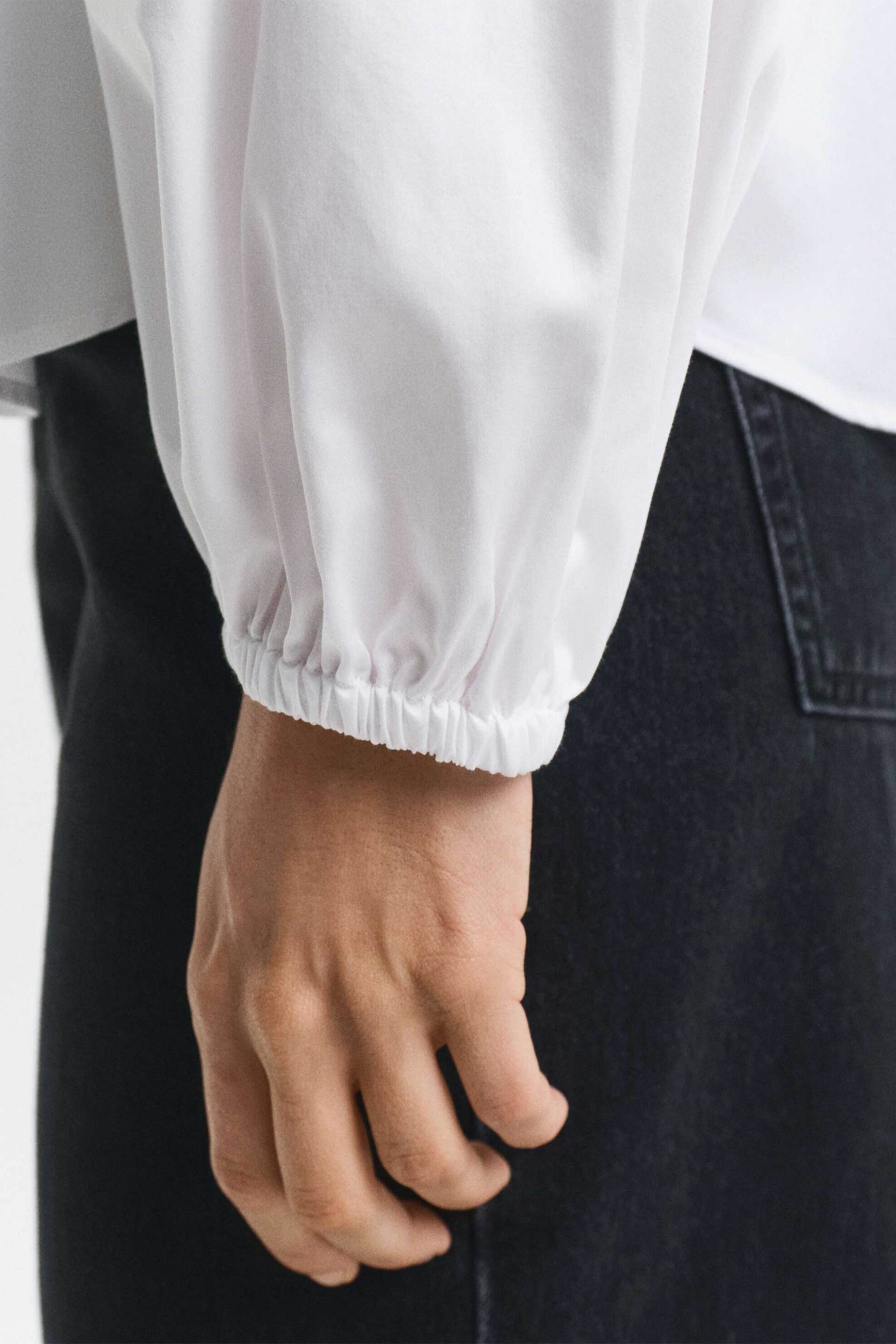 GANT Gant γυναικείο πουκάμισο μάο μονόχρωμο Regular Fit - 4300597 Λευκό - 4