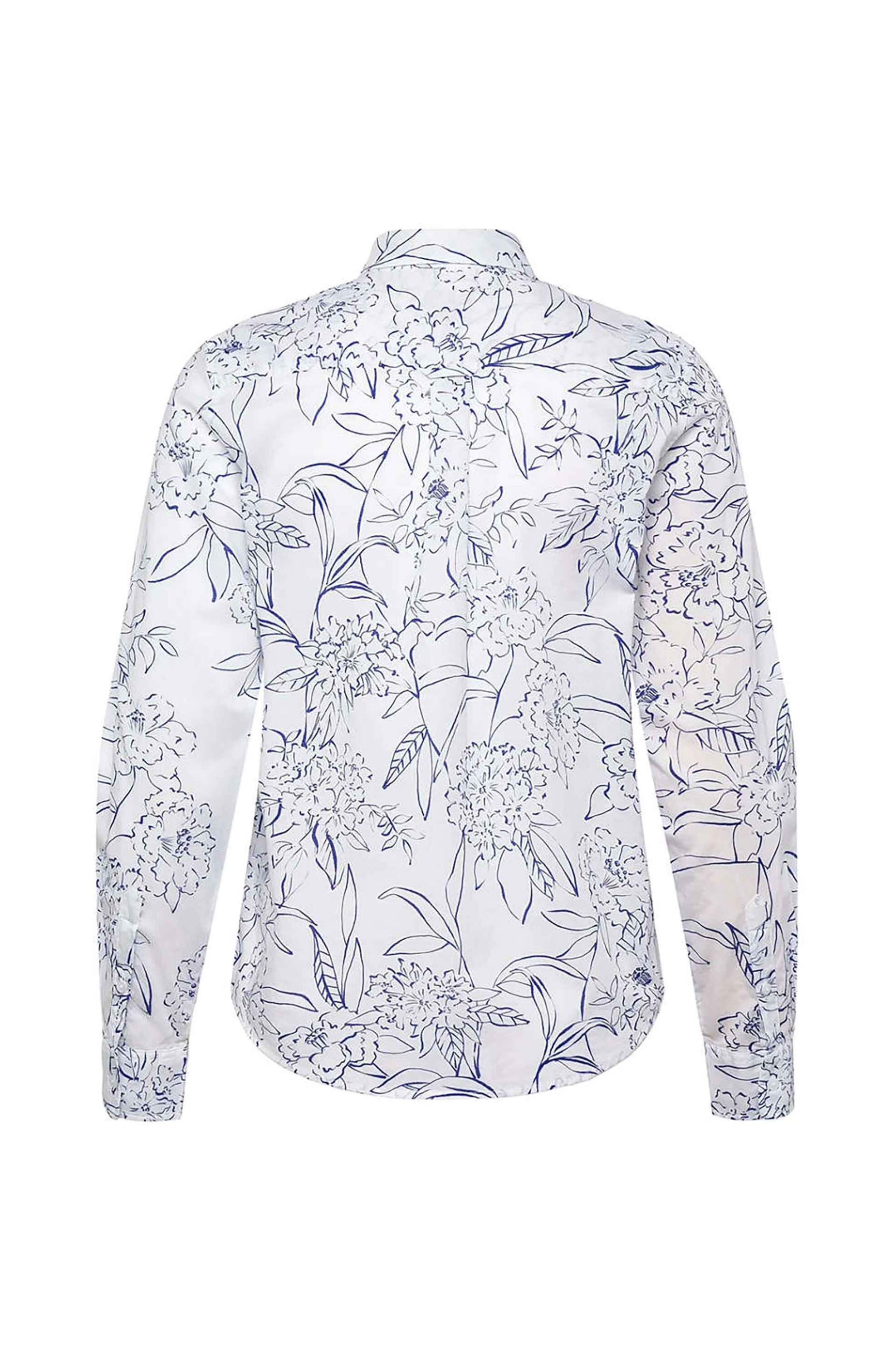 Gant γυναικείο πουκάμισο με floral print Regular Fit - 4300612 Λευκό