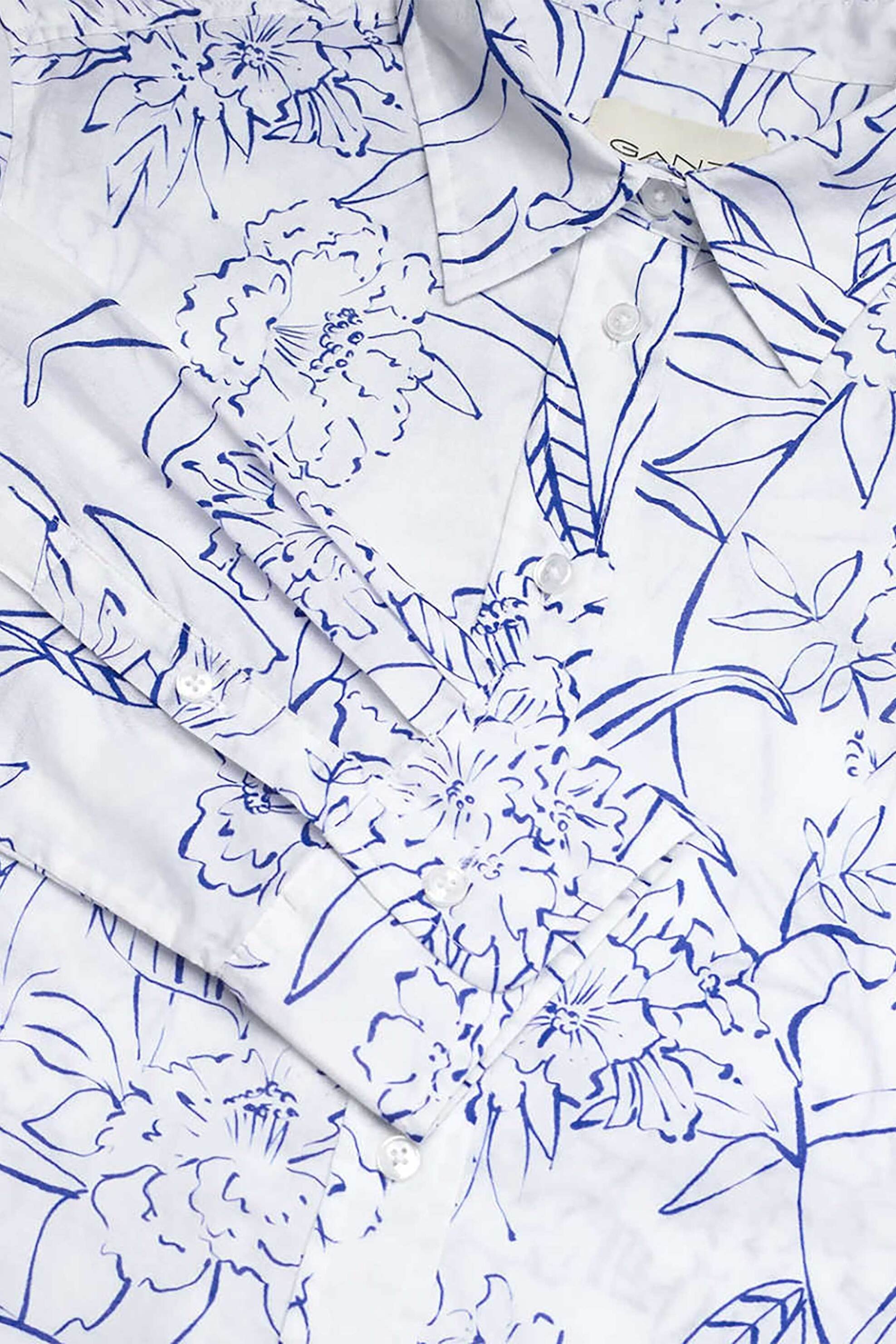 Gant Γυναικείο Πουκάμισο με Floral Print Regular Fit - 4300612 Λευκό