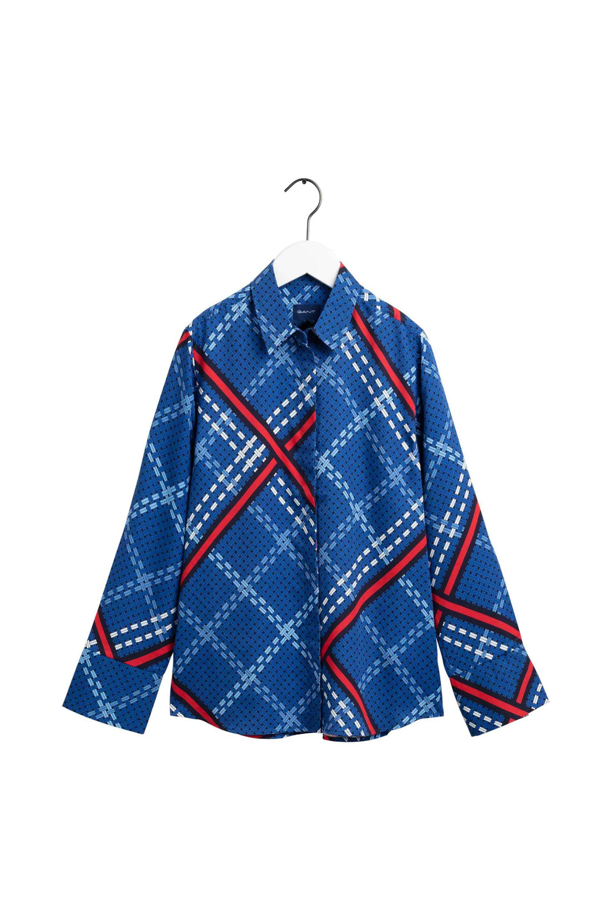 Gant Γυναικείο Πουκάμισο με All-Over Weave Pattern - 4301119 Μπλε