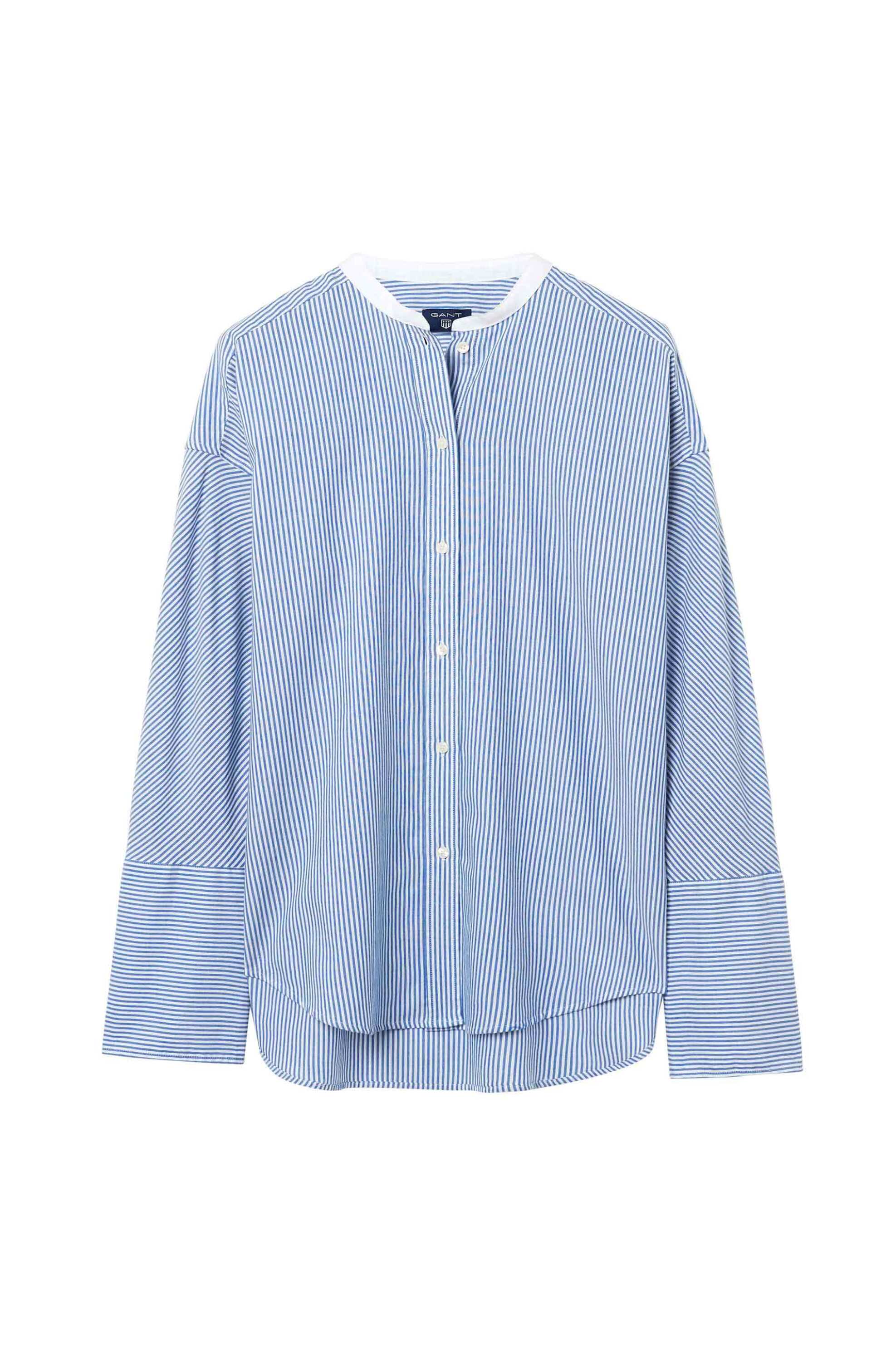GANT Gant γυναικείο βαμβακερό πουκάμισο με ψιλό ριγέ σχέδιο - 4311028 Μπλε