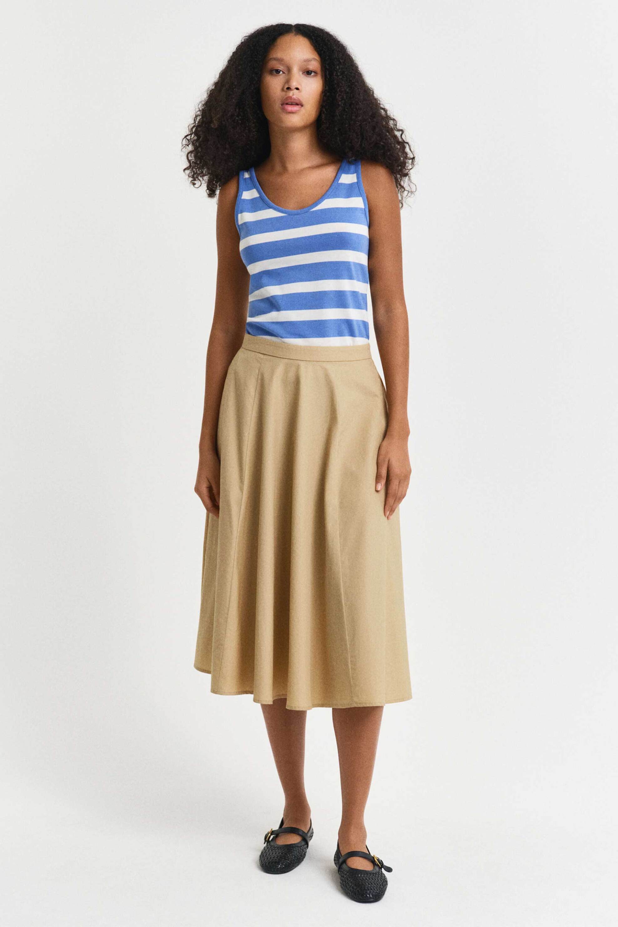 GANT Gant γυναικεία midi φούστα Relaxed Fit - 4400163 Μπεζ 2025