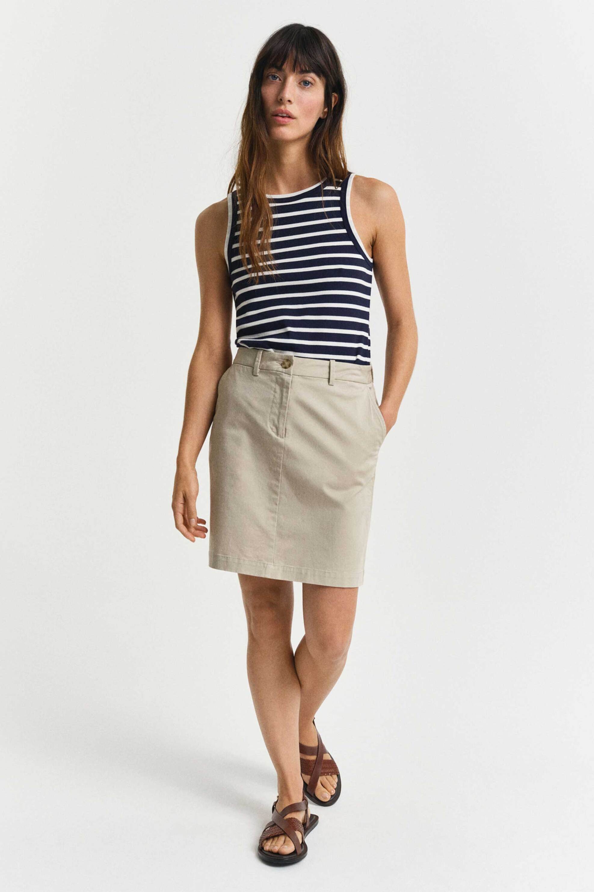 GANT Gant γυναικεία mini φούστα Regular Fit - 4400174 Μπεζ 2025
