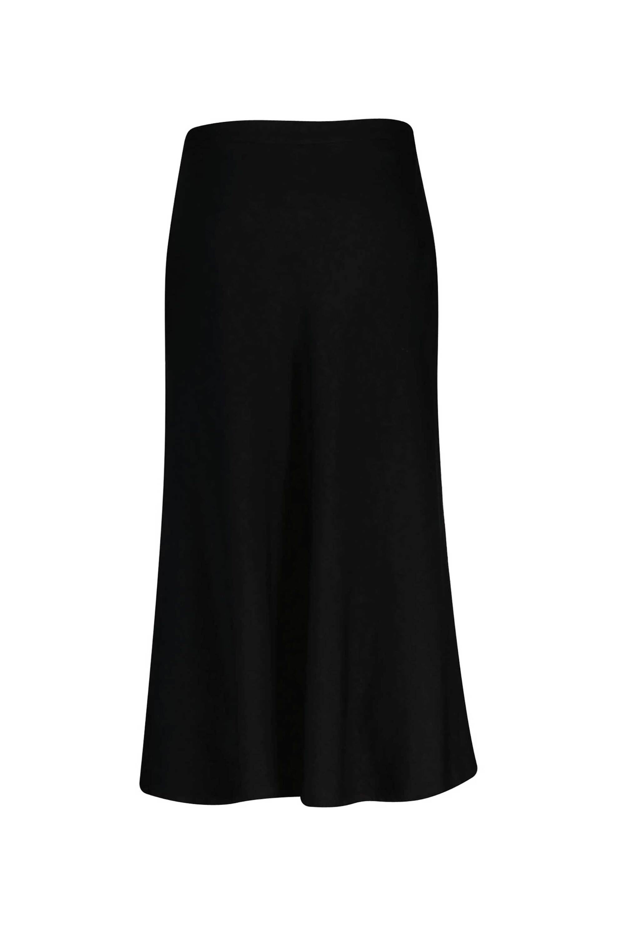 Gant Γυναικεία Midi Φούστα Ψηλόμεση με Λινάρι Relaxed Fit - 4400231 Μαύρο