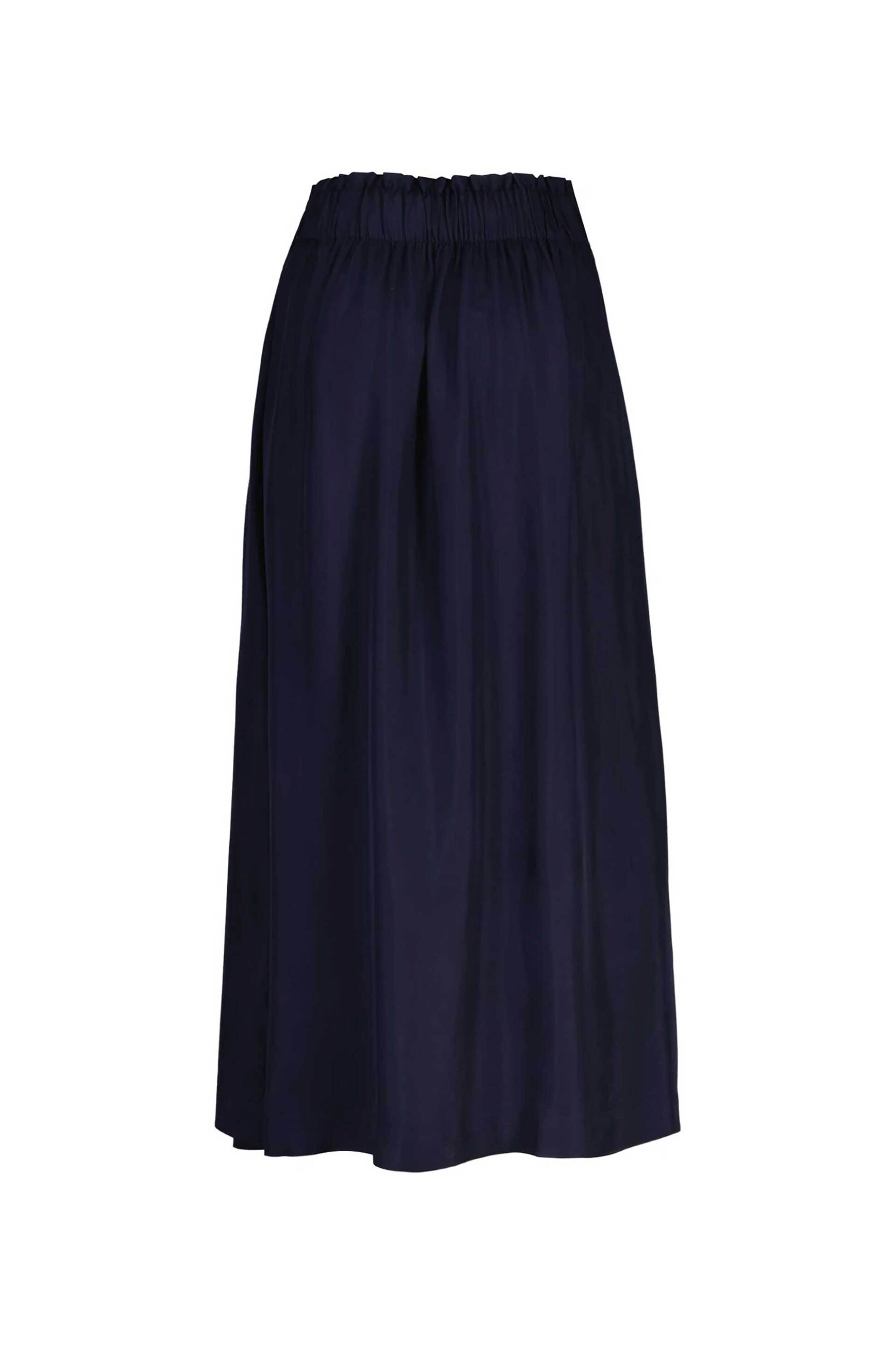 Gant Γυναικεία Midi Φούστα με Ελαστική Μέση Regular Fit - 4400263 Μπλε Σκούρο