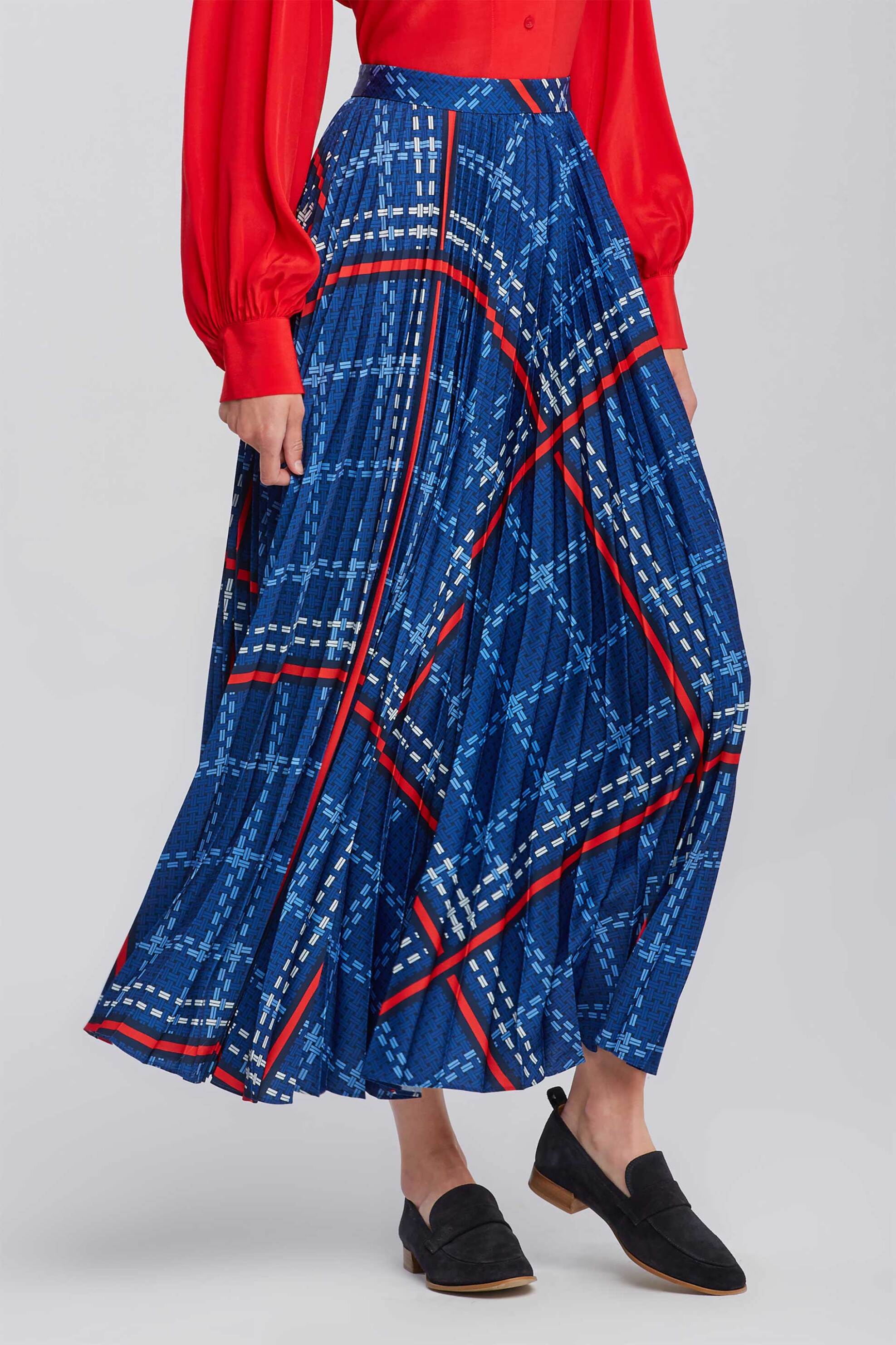 Gant γυναικεία maxi φούστα με all-over signature weave print - 4401052 Μπλε φωτογραφία