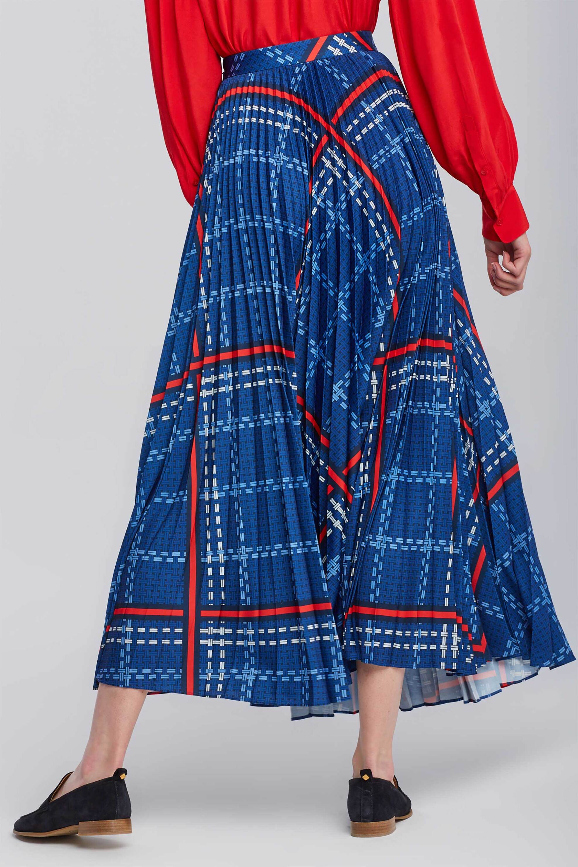 GANT Gant γυναικεία maxi φούστα με all-over signature weave print - 4401052 Μπλε - 3