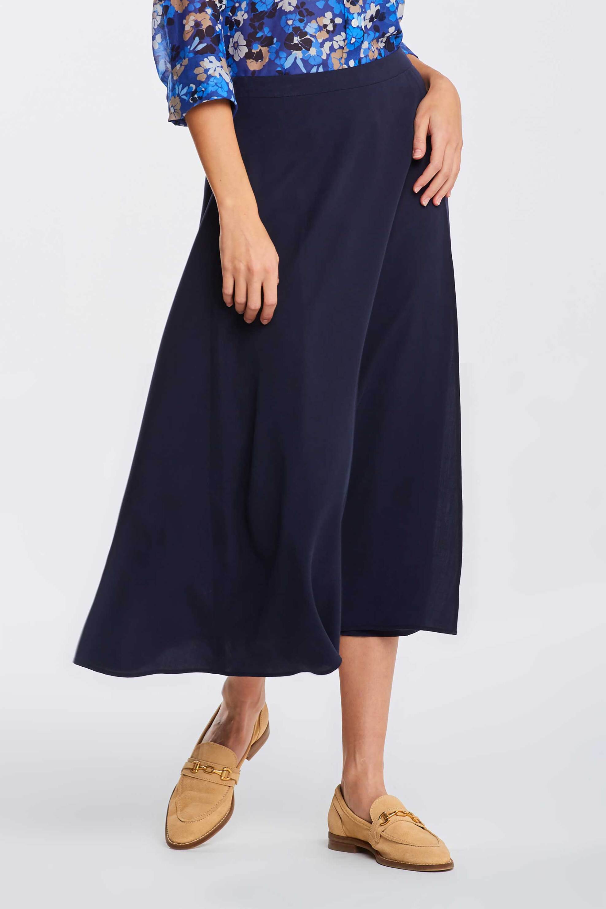 GANT Gant γυναικεία midi φούστα μονόχρωμη A line - 4401071 Μπλε Σκούρο - 2