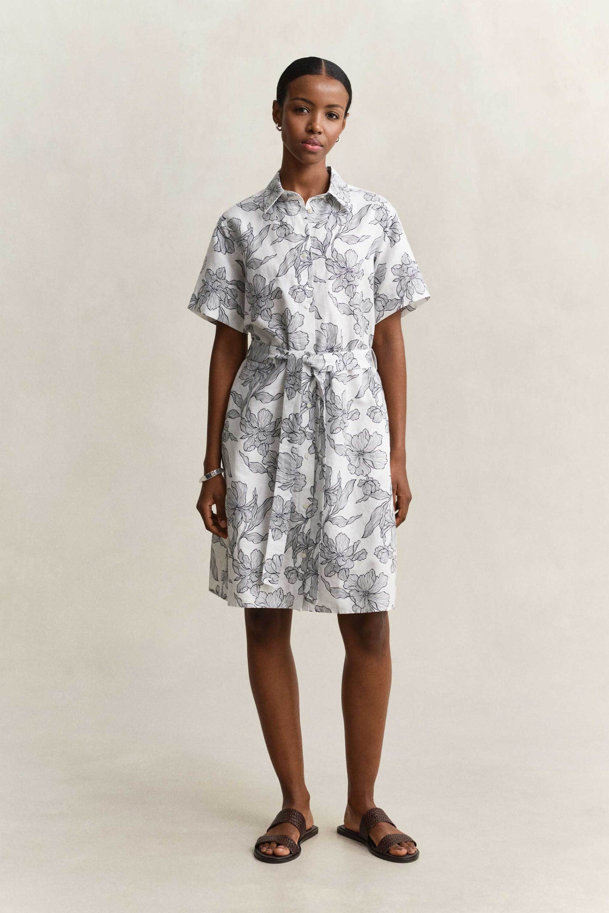 Gant γυναικείο mini φόρεμα σεμιζιέ με floral print Regular Fit - 4503511 Μπλε Σκούρο