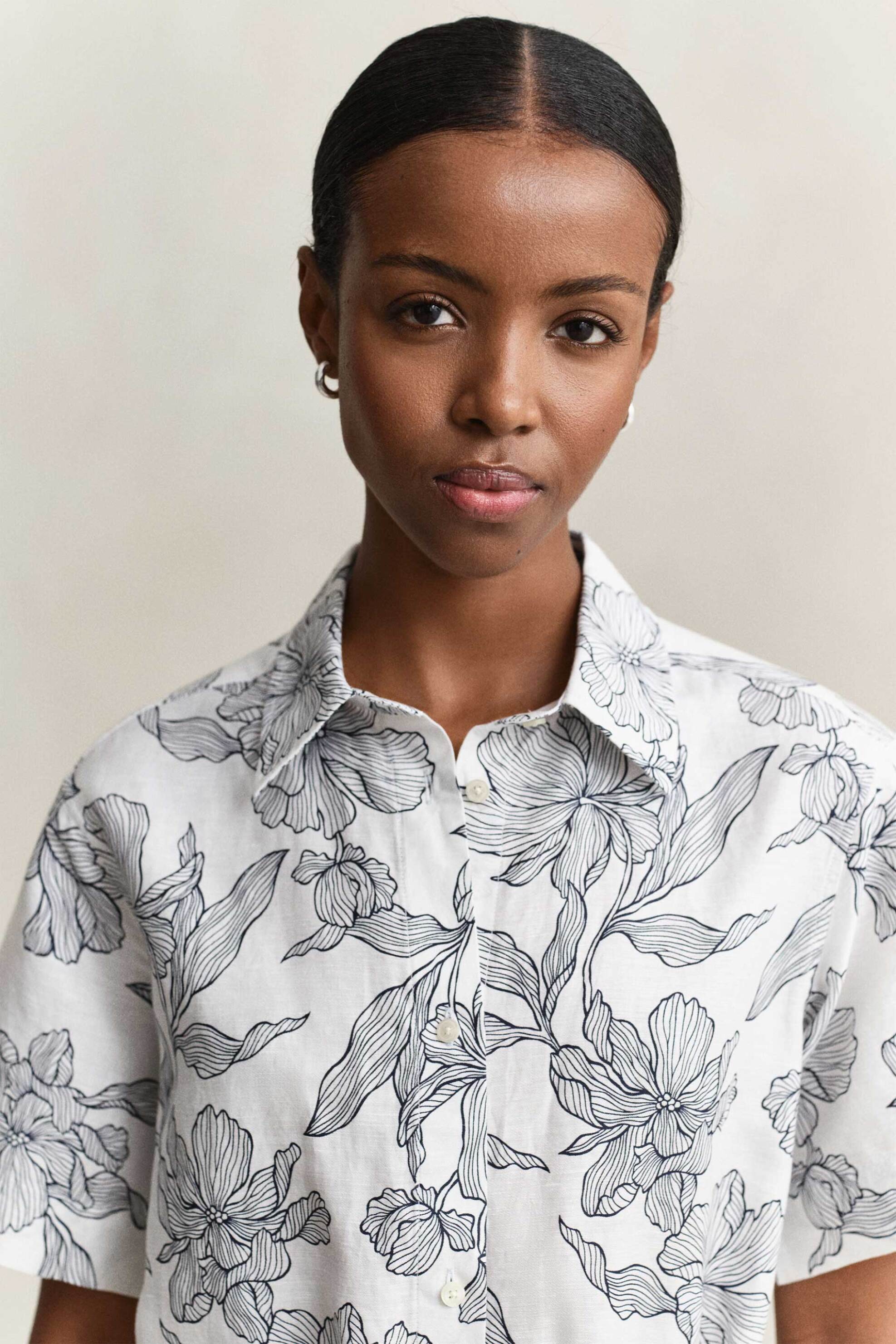 Gant γυναικείο mini φόρεμα σεμιζιέ με floral print Regular Fit - 4503511 Μπλε Σκούρο