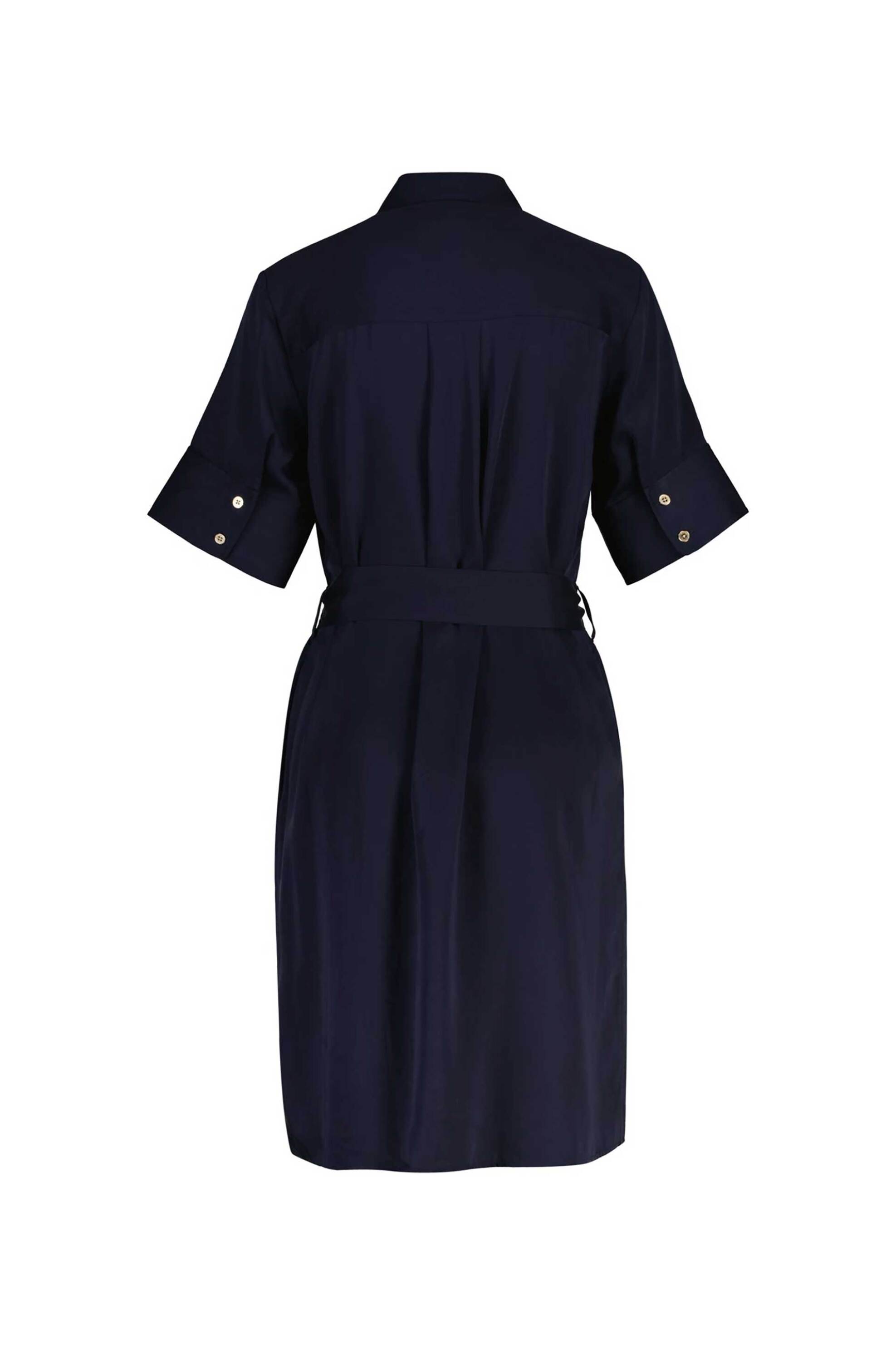 GANT Gant γυναικείο midi φόρεμα σεμιζιέ με ζώνη Regular Fit - 4503532 Μπλε Σκούρο - 2
