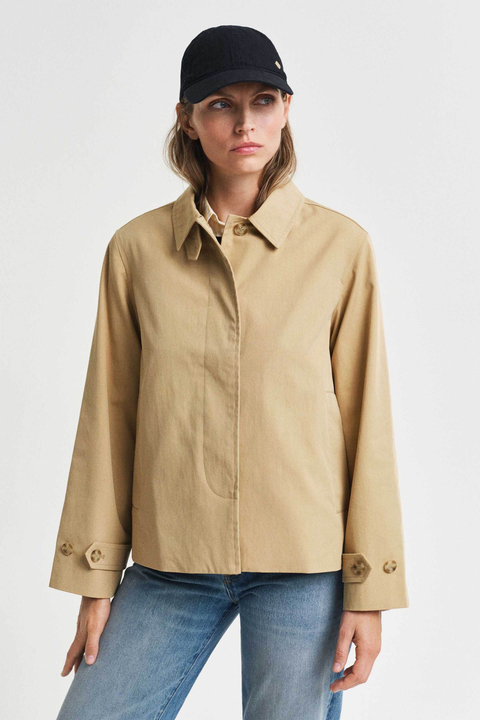 GANT Gant γυναικεία κοντή καπαρντίνα Regular Fit - 4700369 Μπεζ 2025