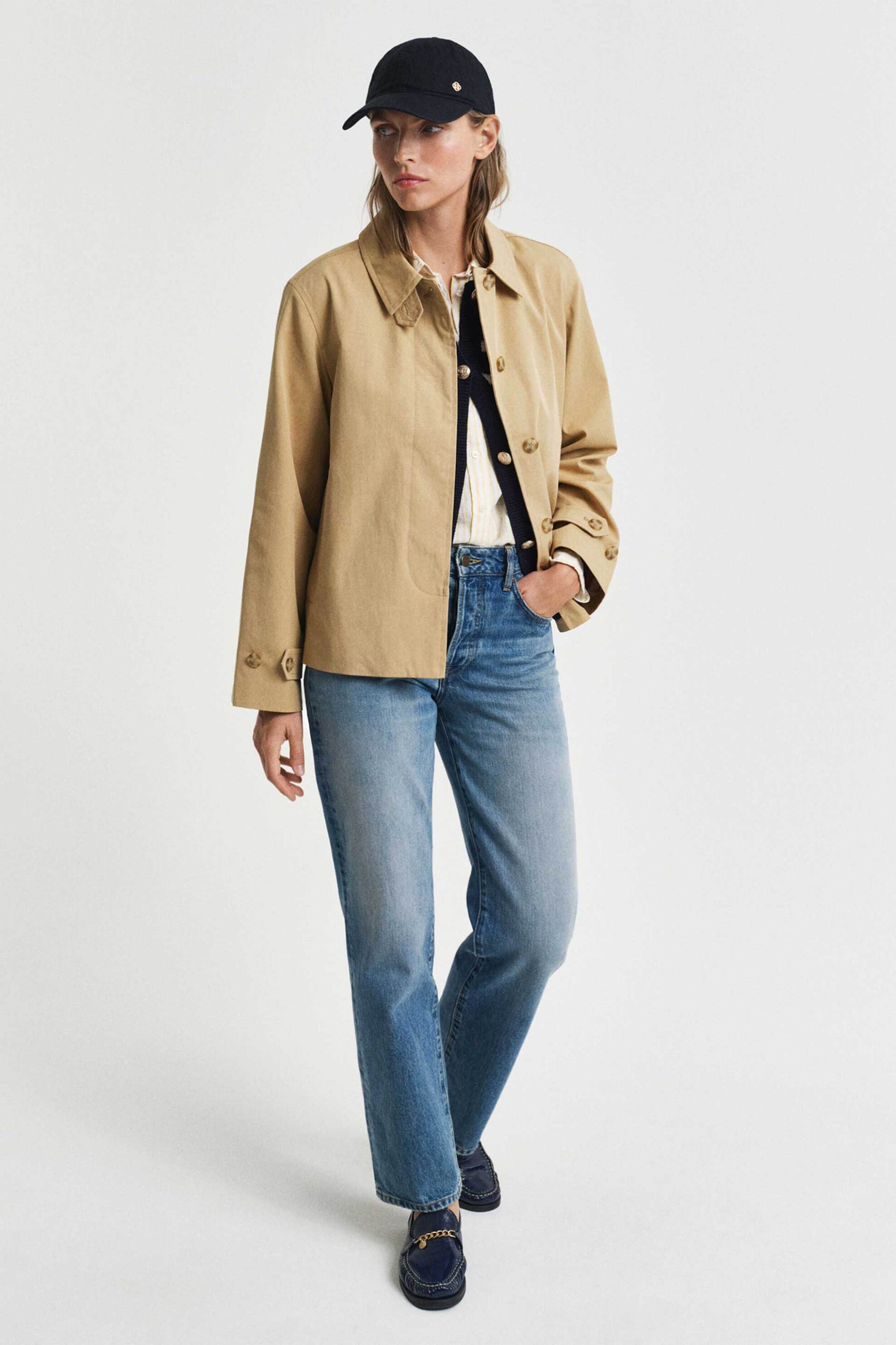 Gant γυναικεία κοντή καπαρντίνα Regular Fit - 4700369 Μπεζ φωτογραφία