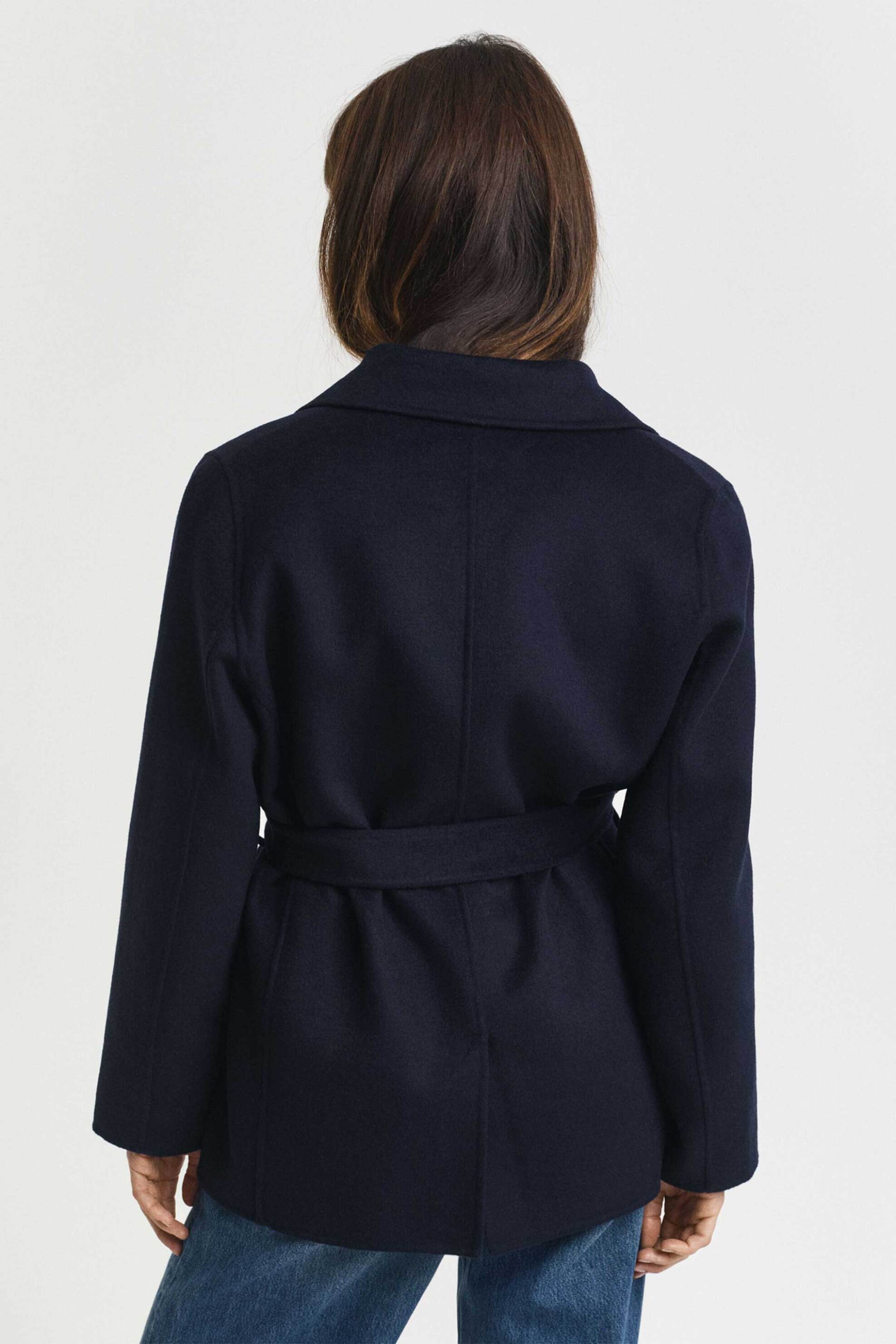 Gant γυναικείο κοντό παλτό με ζώνη - 4700392 Μπλε Σκούρο φωτογραφία