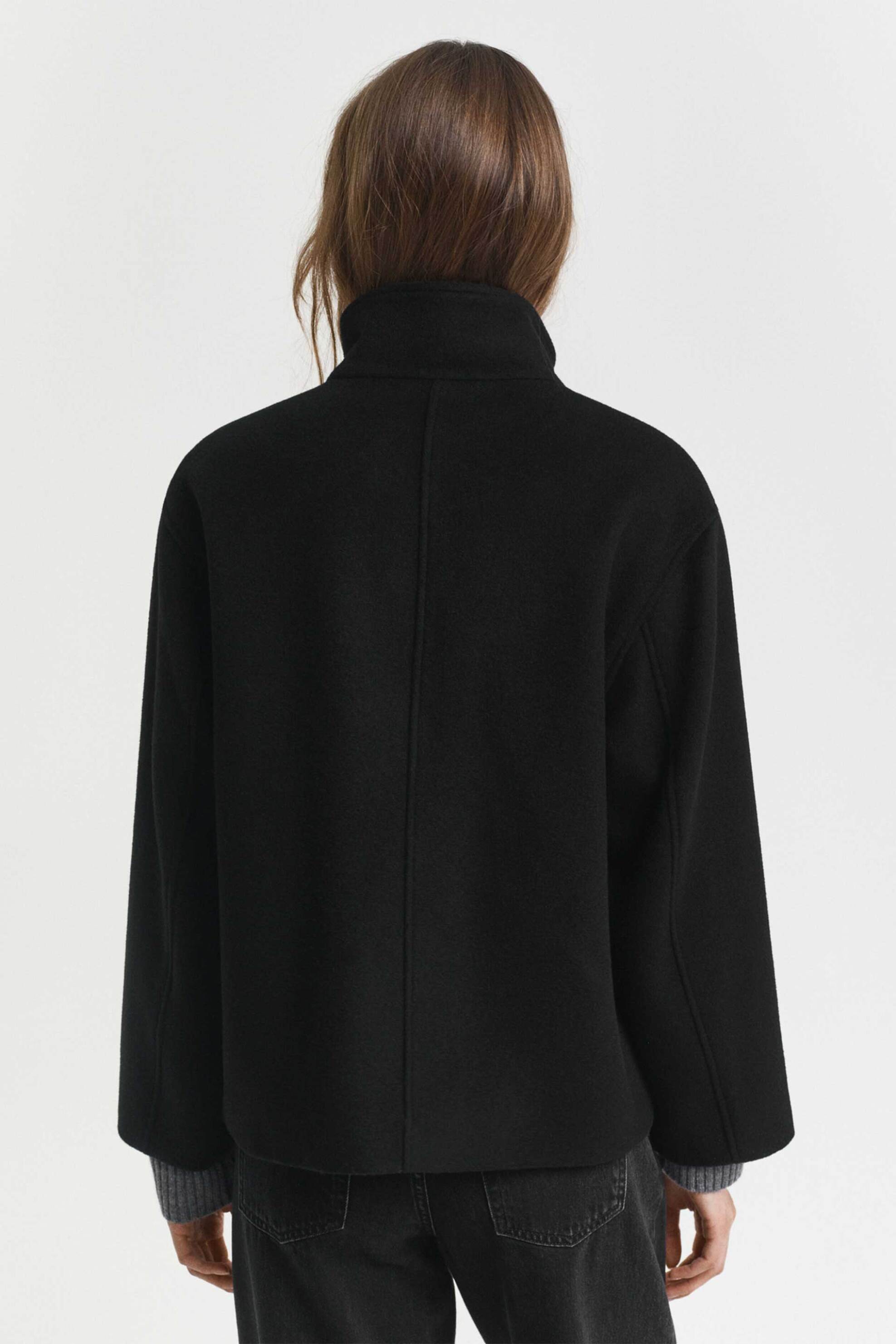 Gant γυναικείο παλτό με ψηλό γιακά - 4700395 Μαύρο φωτογραφία