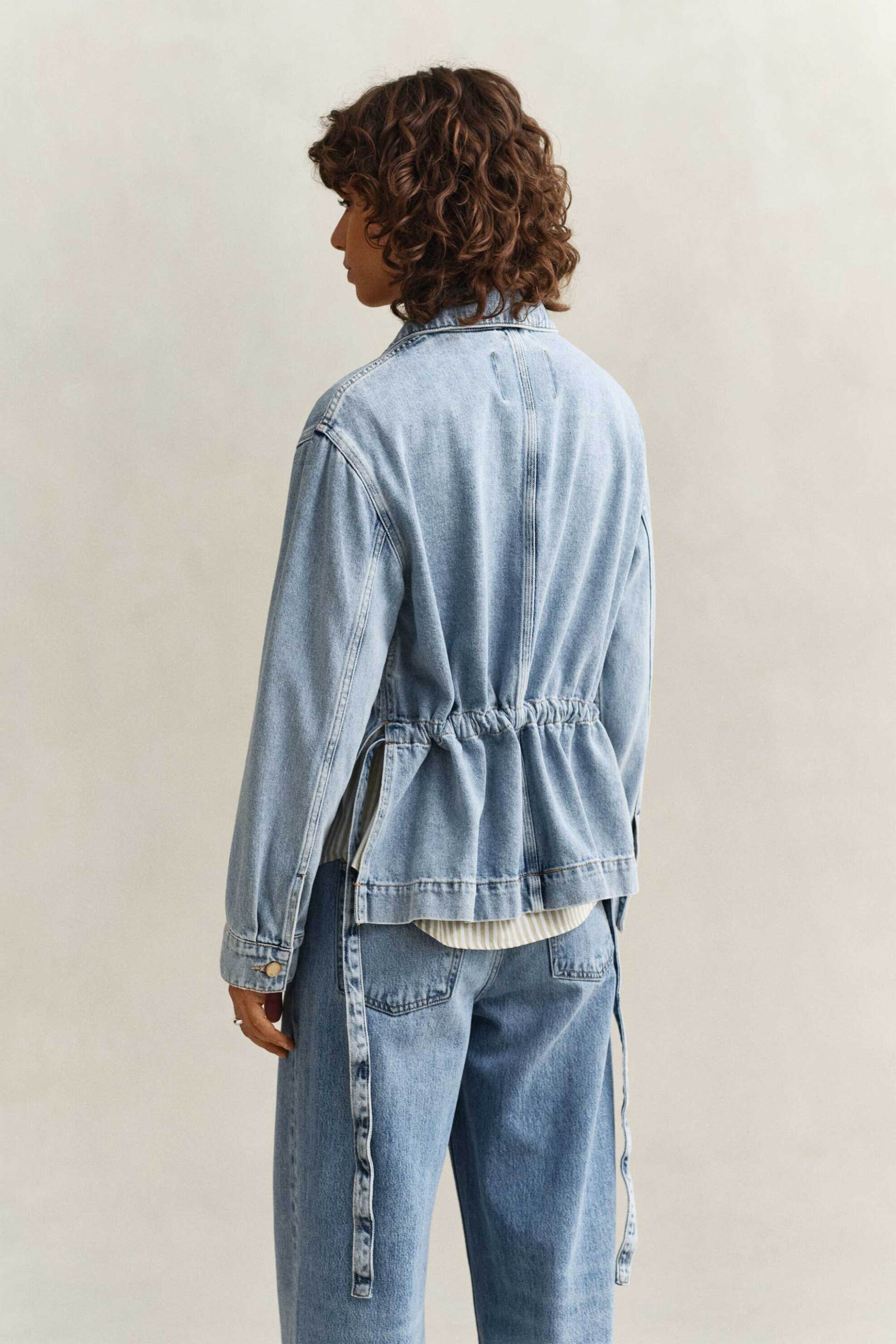 GANT Gant γυναικείο denim jacket Relaxed Fit - 4700408 Denim Blue Ανοιχτό - 3