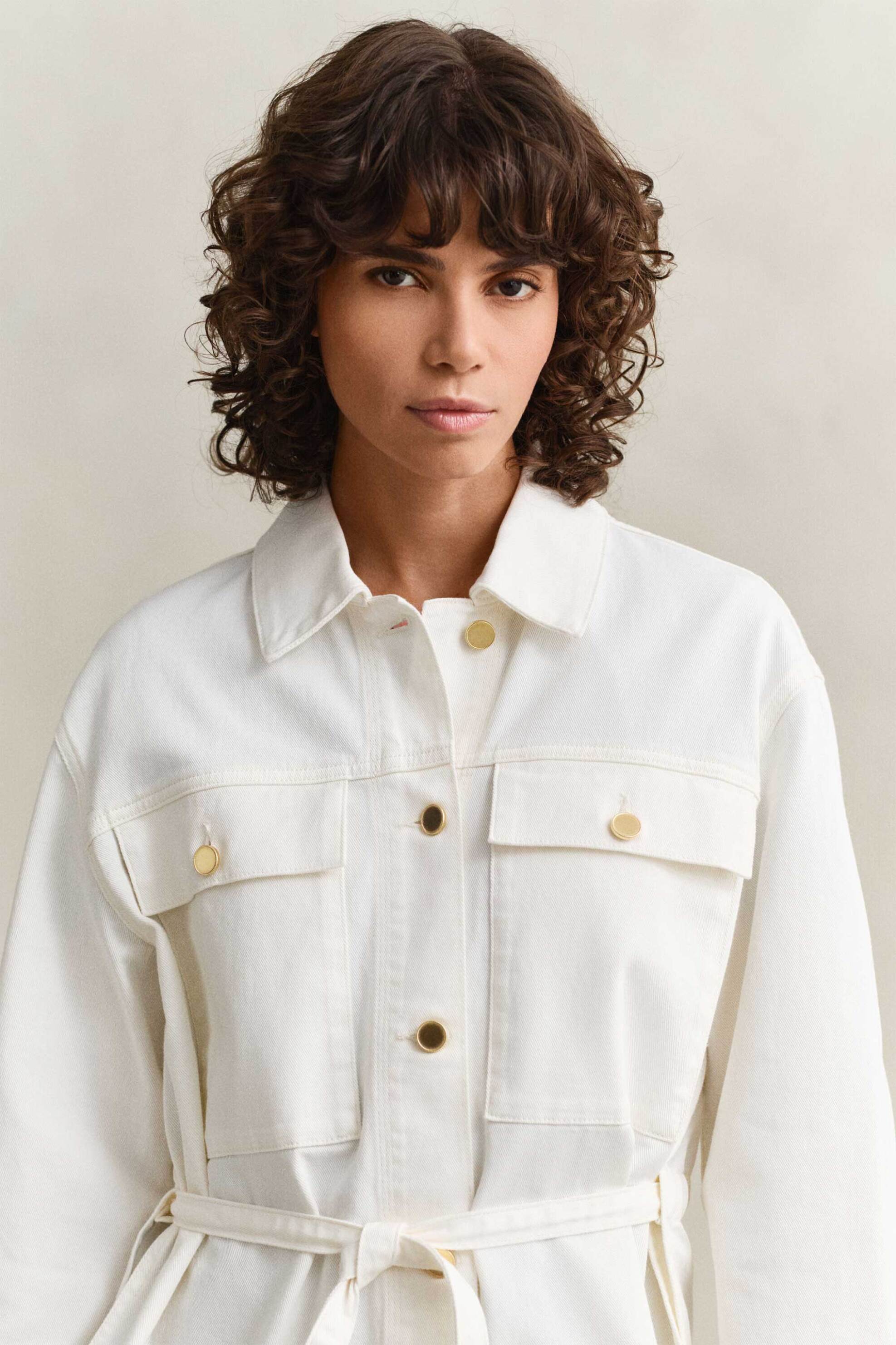 GANT Gant γυναικείο denim jacket Relaxed Fit - 4700417 Λευκό - 2