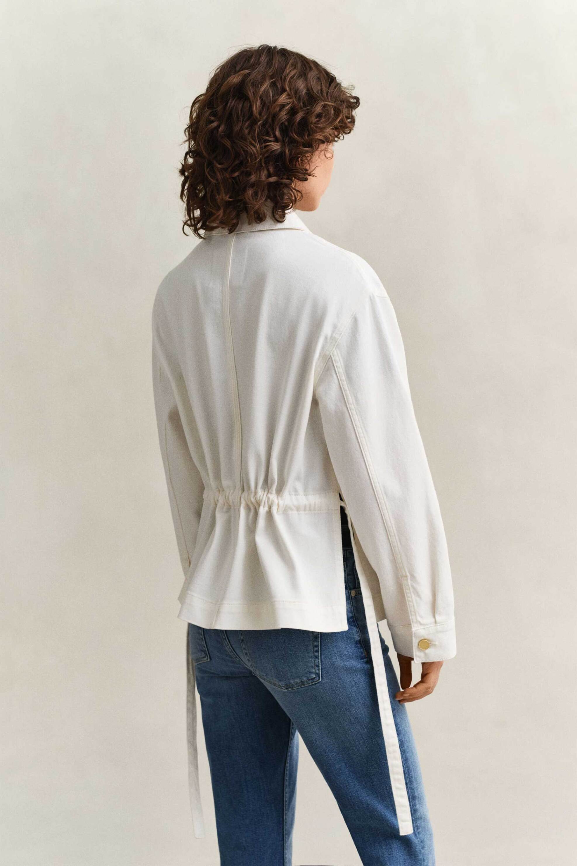 GANT Gant γυναικείο denim jacket Relaxed Fit - 4700417 Λευκό - 4