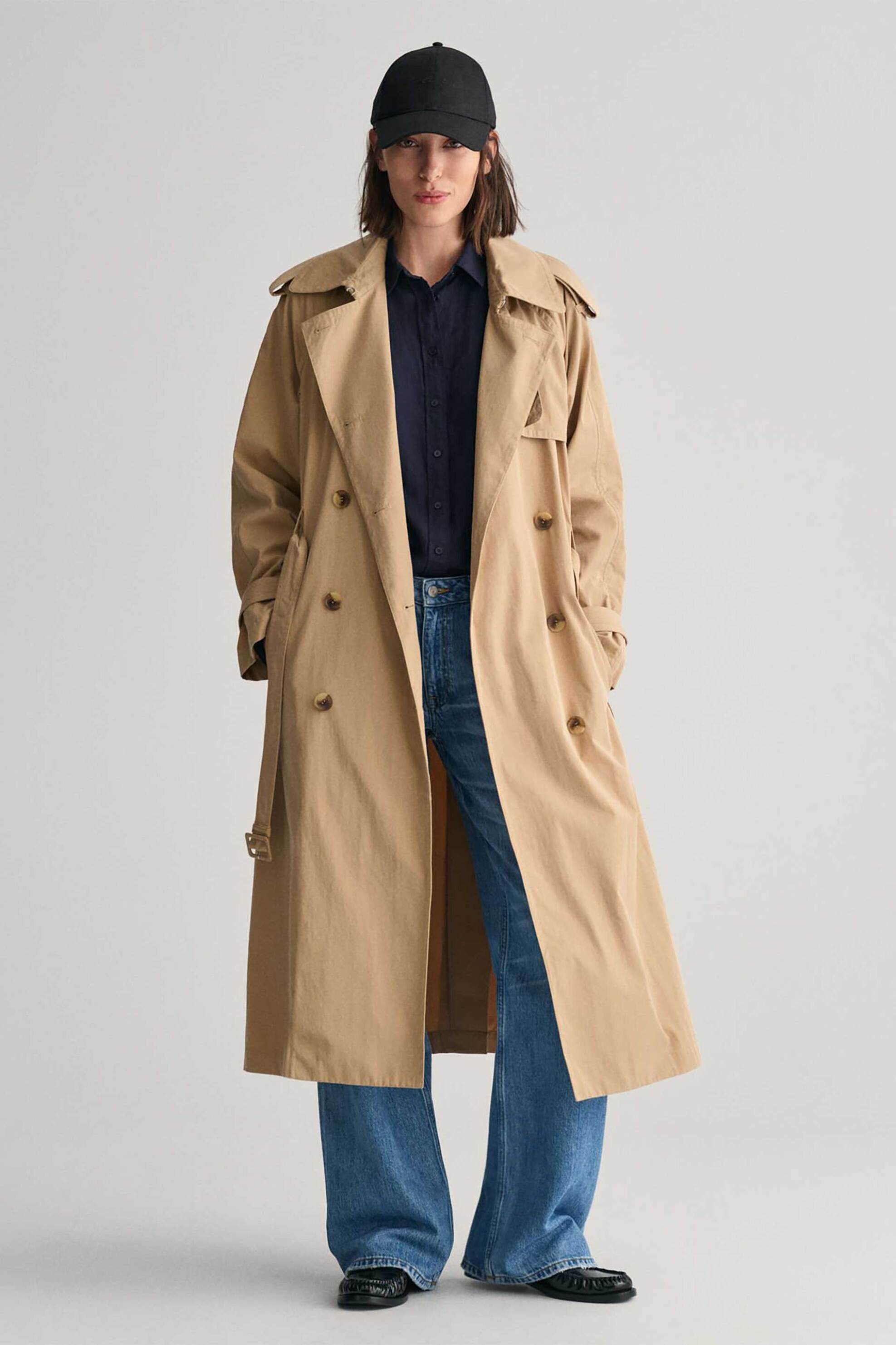 Γυναικεία Ρούχα & Αξεσουάρ > Γυναικεία Ρούχα > Γυναικεία Πανωφόρια > Γυναικεία Παλτό Gant γυναικείο παλτό αδιάβροχο Relaxed Fit - 4751119 Μπεζ