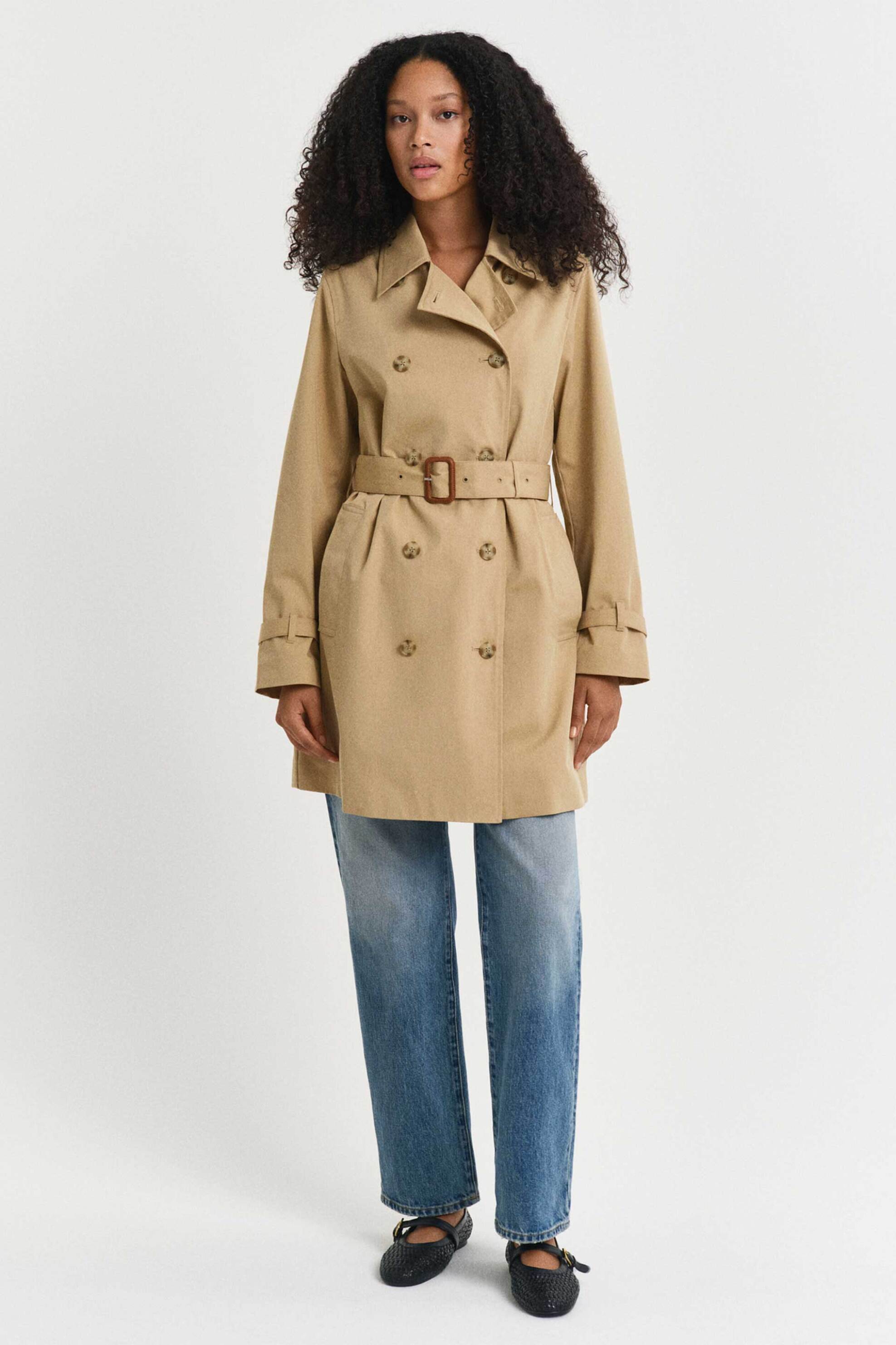 GANT Gant γυναικεία καπαρντίνα αδιάβροχη Regular Fit - 4751141 Μπεζ 2025