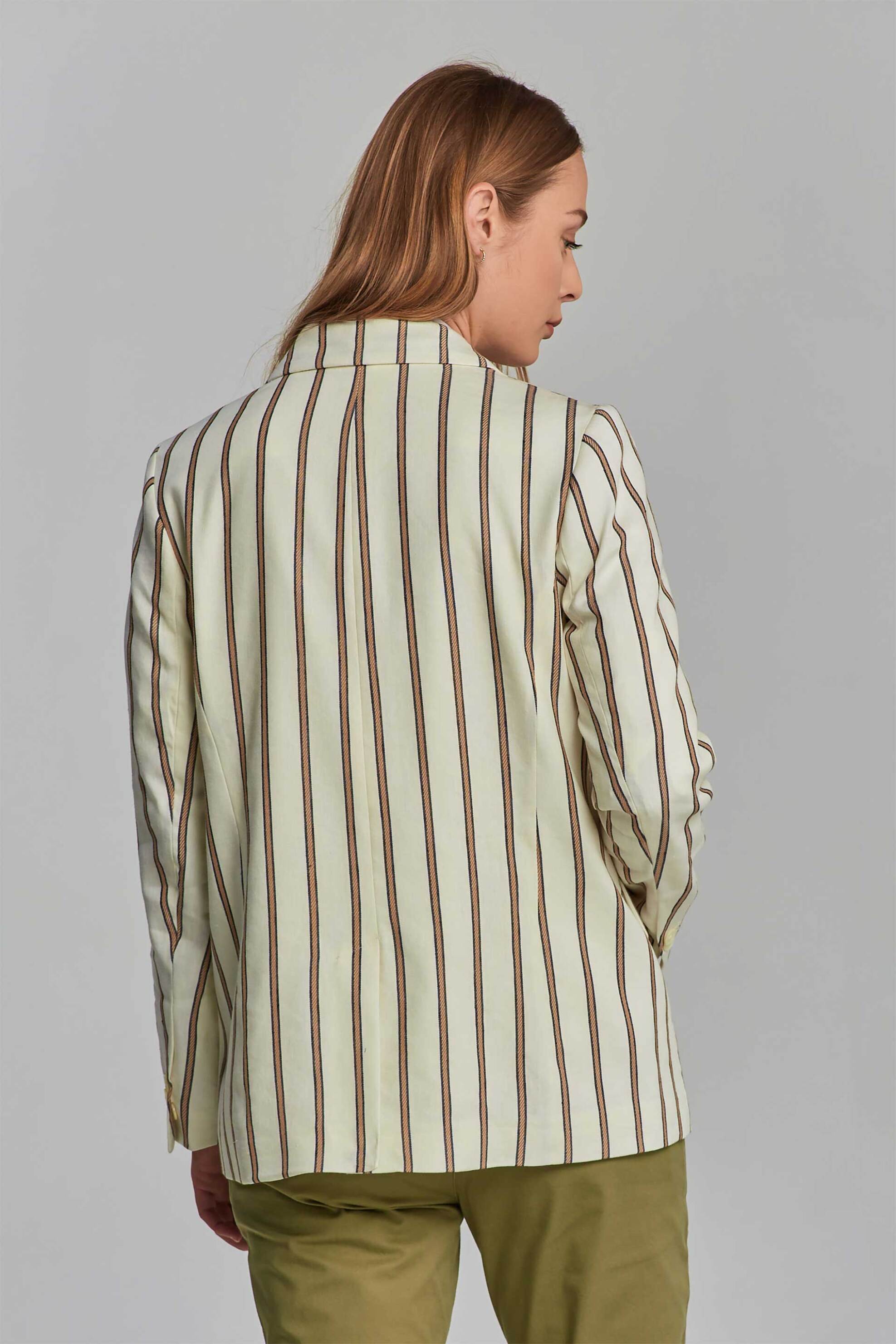Gant γυναικείο σακάκι με all-over sailor rope motif και τσέπες μπροστά - 4770111 Λευκό φωτογραφία