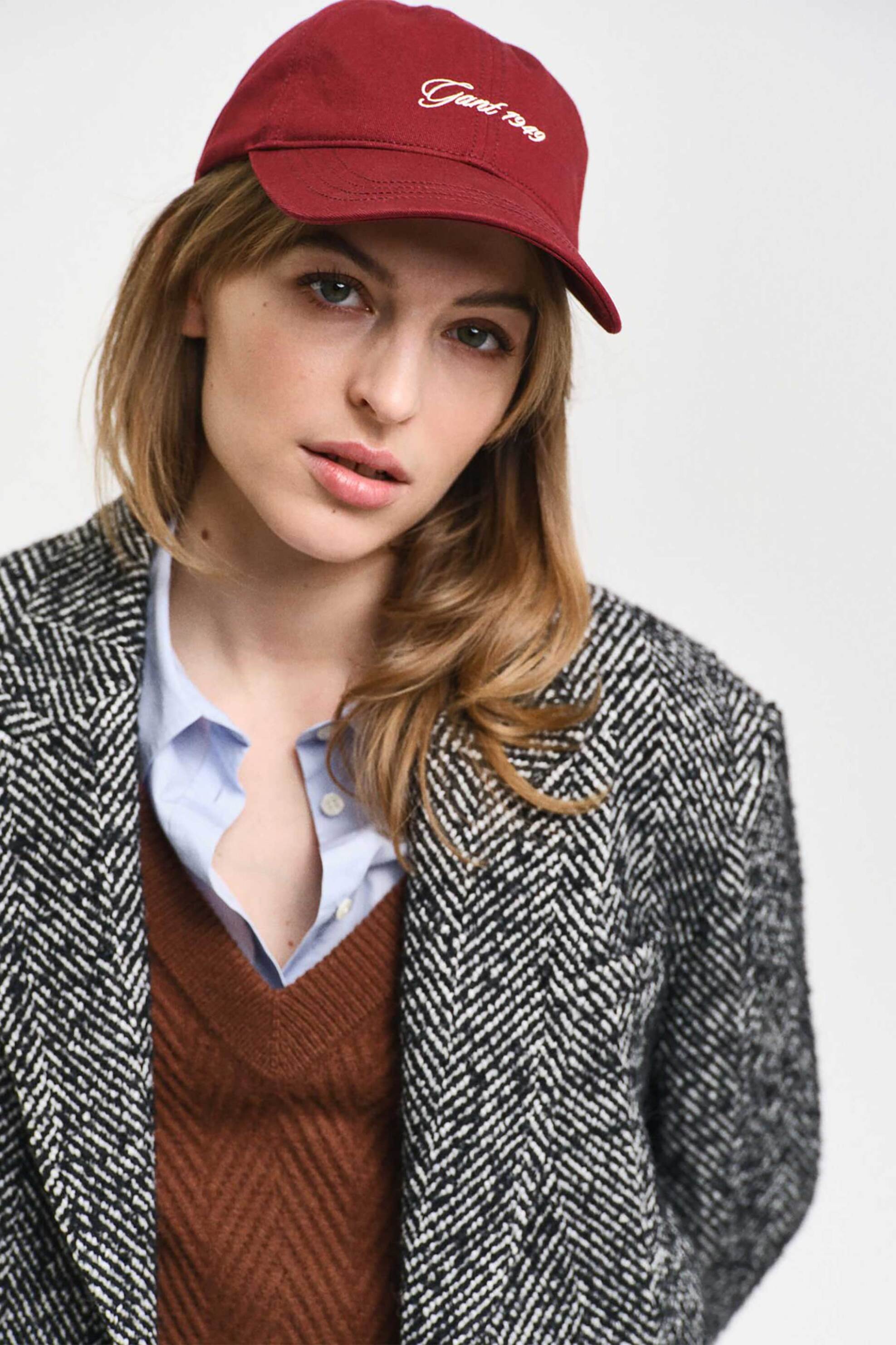 Gant γυναικείο σακάκι με herringbone pattern Relaxed Fit - 4770313 Μαύρο φωτογραφία