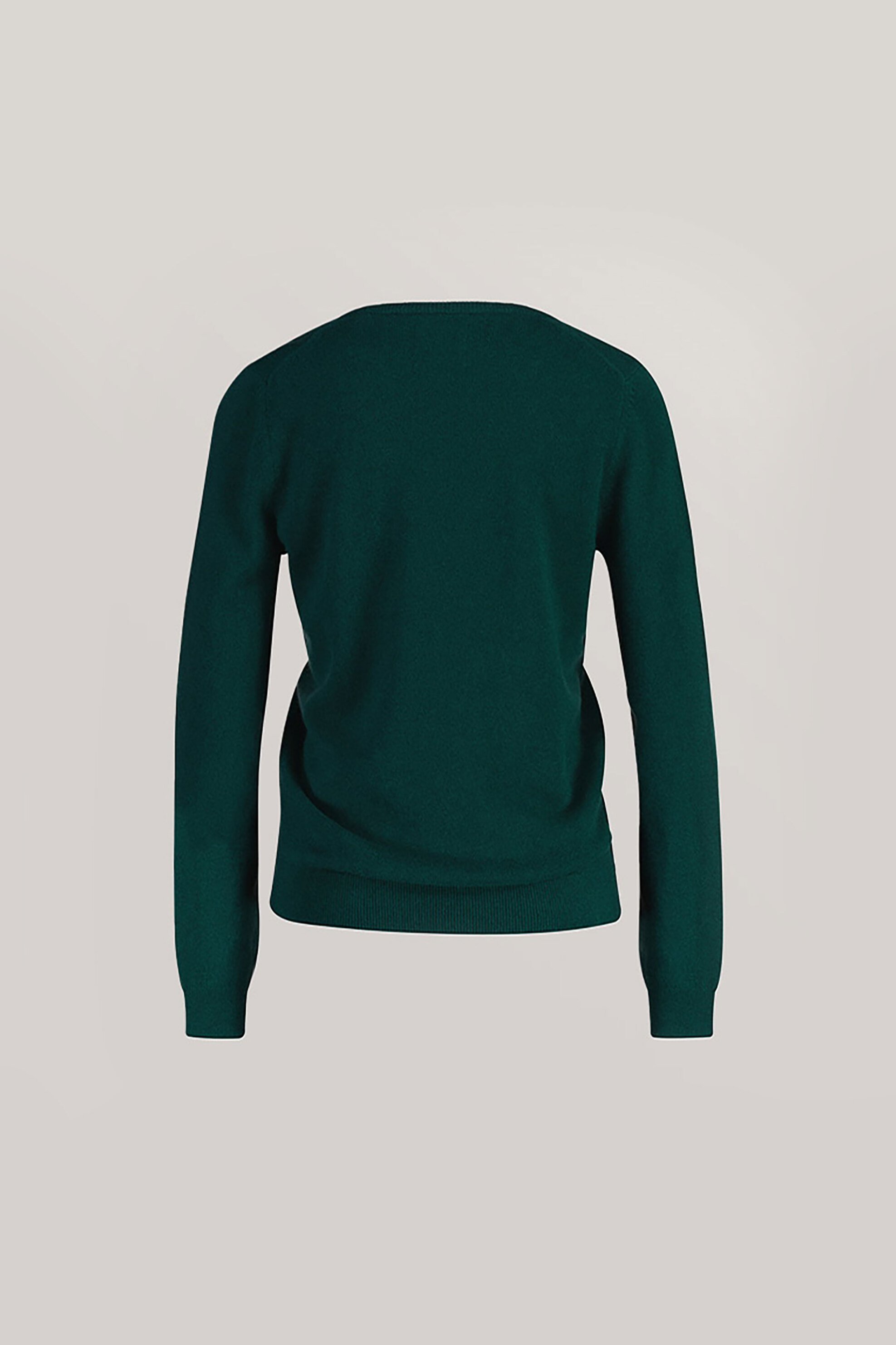 Gant γυναικείο μάλλινο πουλόβερ με V και κεντημένο λογότυπο Regular Fit - 4805262 Πράσινο Σκούρο φωτογραφία