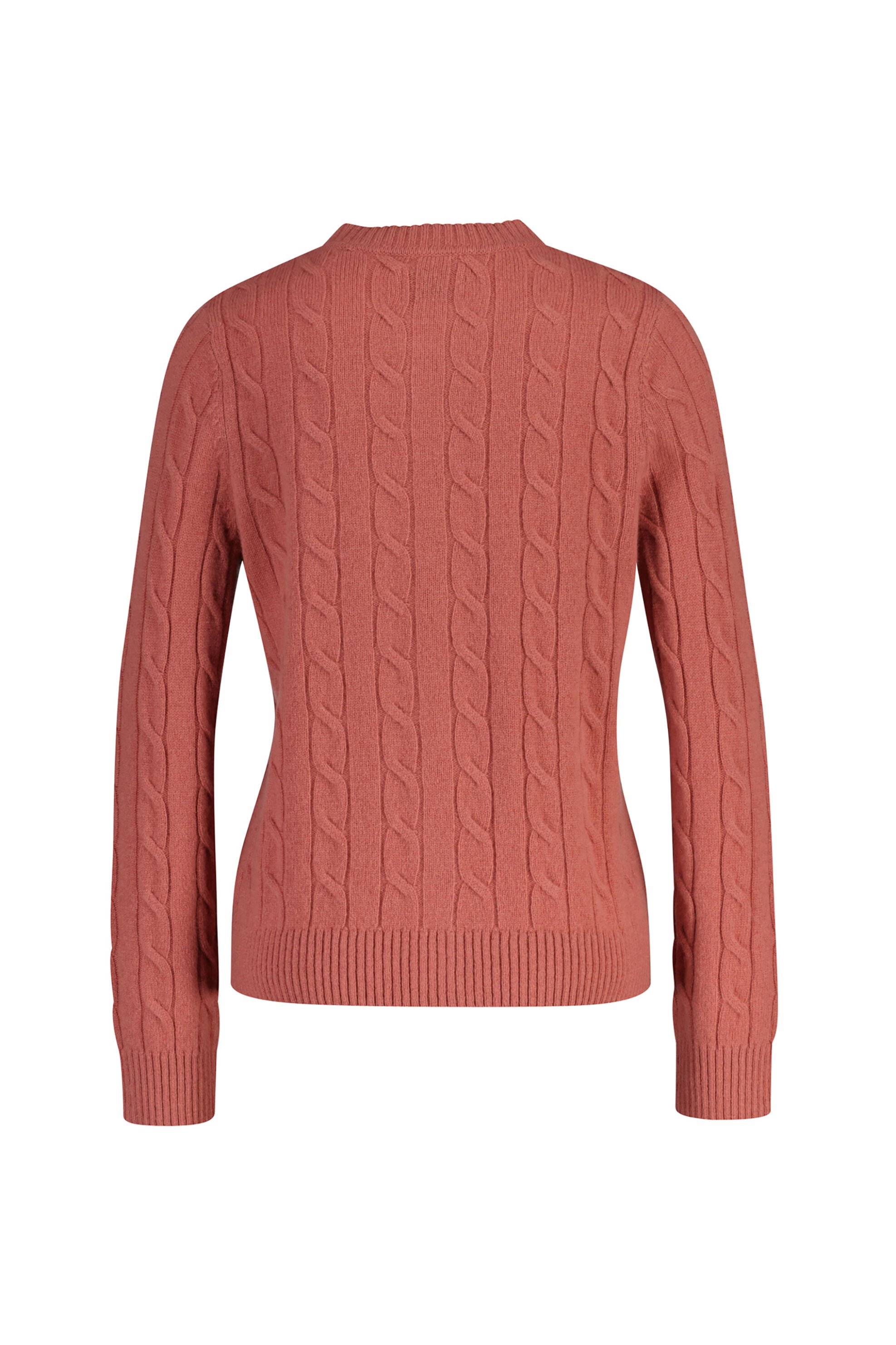 Gant γυναικεία μάλλινη ζακέτα με cable knit pattern και κεντημένο λογότυπο Regular Fit - 4805349 Ροζ Persian φωτογραφία