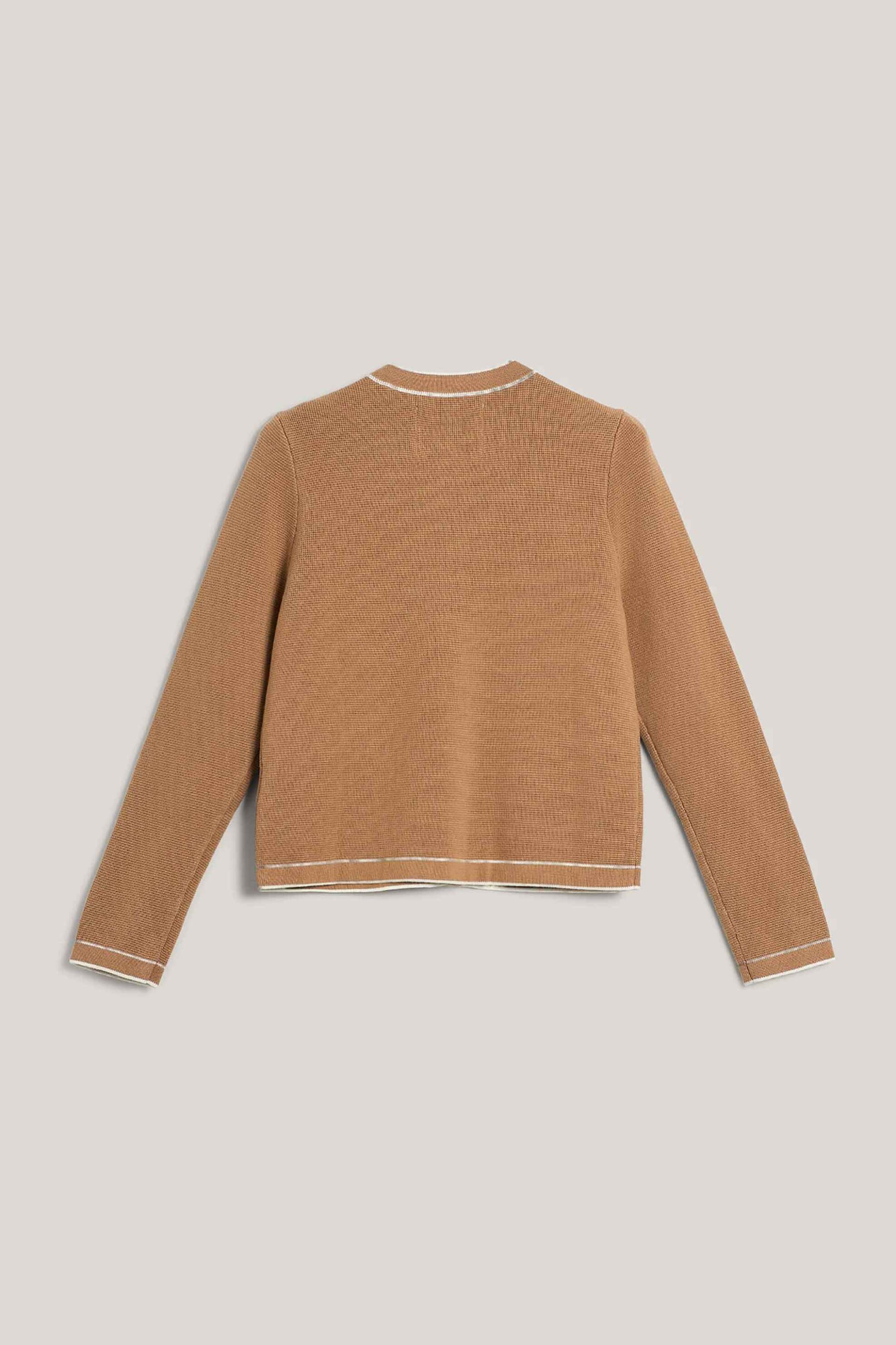 Gant γυναικεία ζακέτα μονόχρωμη με χρυσά κουμπιά - 4805368 Μπεζ φωτογραφία